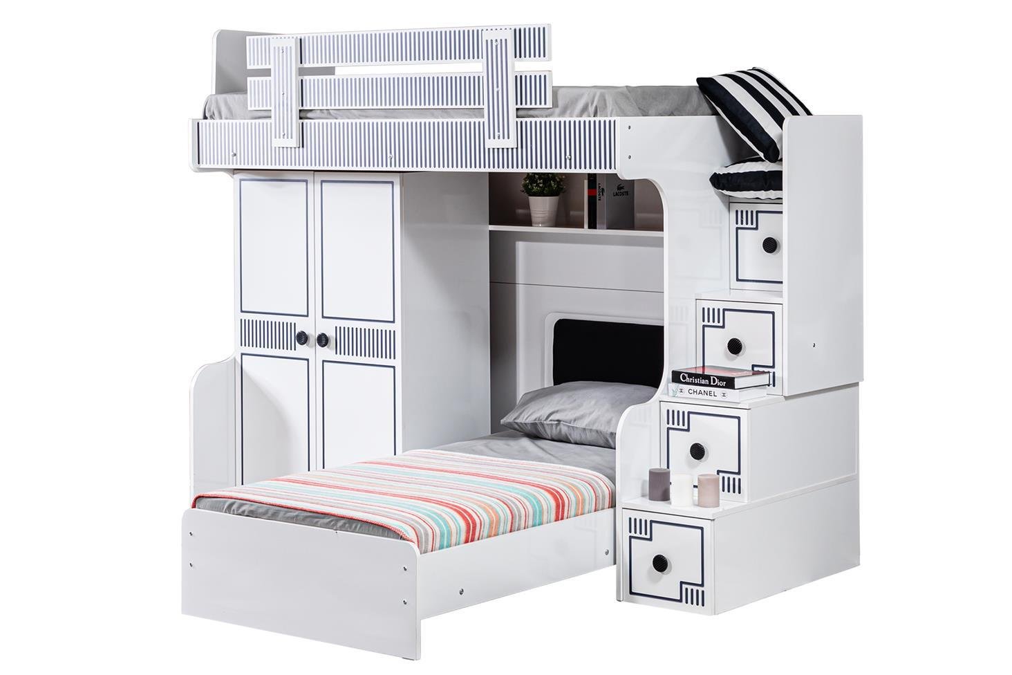 Çizgi Ranza 2 Kapaklı Dolap Masa