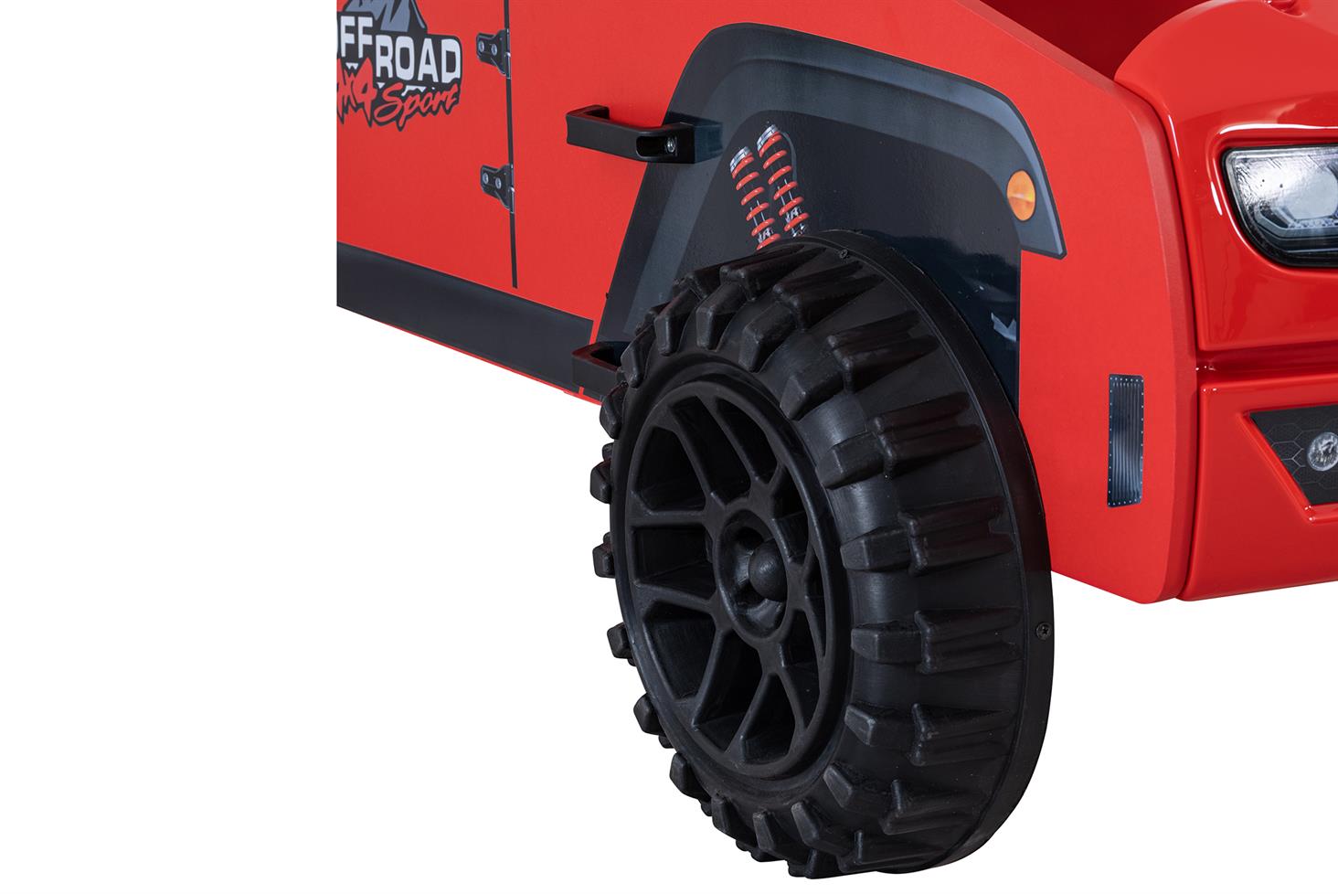 Jeep Arabalı Yatak Kırmızı