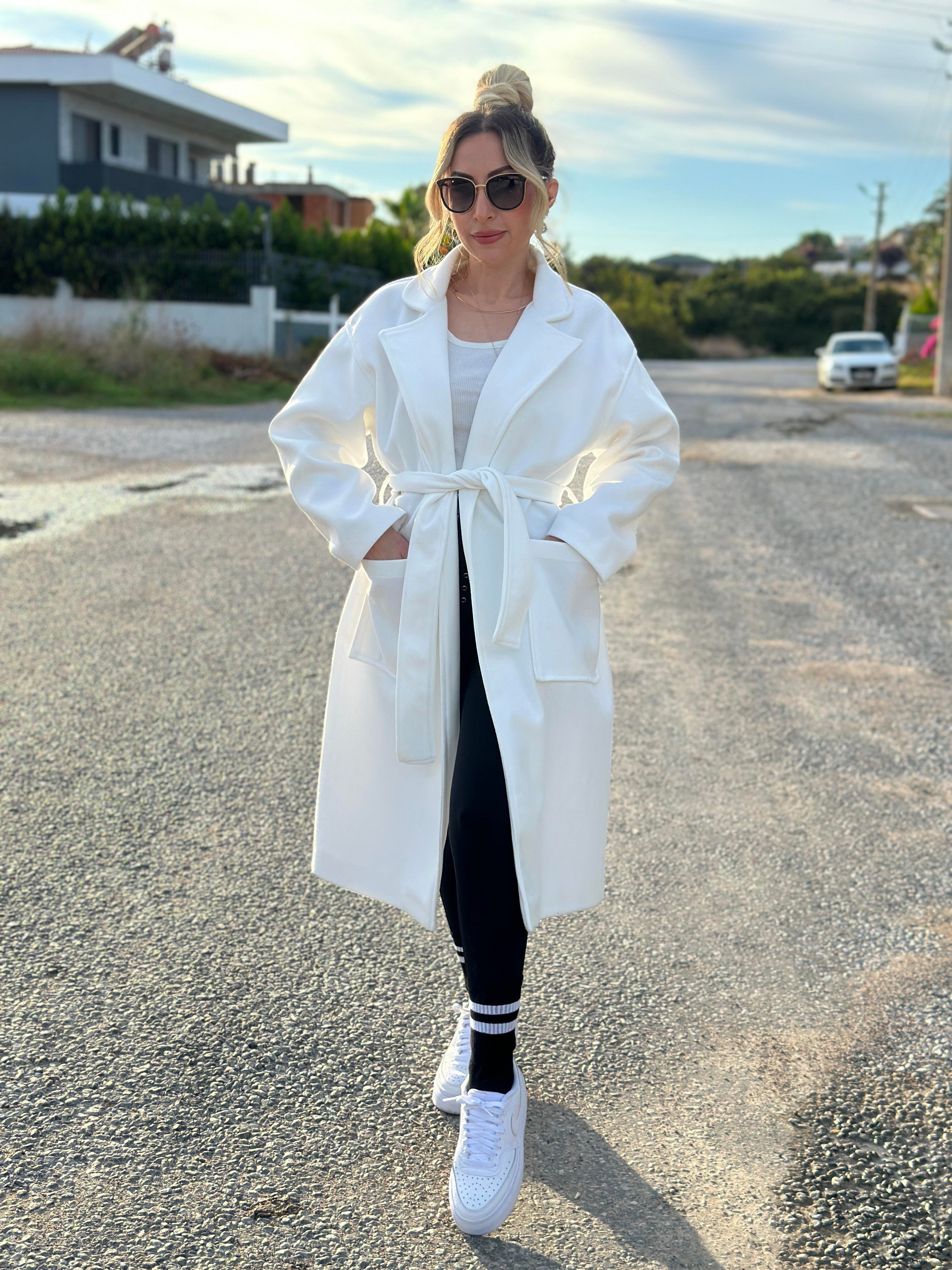 Alina Kaban Kuşaklı Beyaz