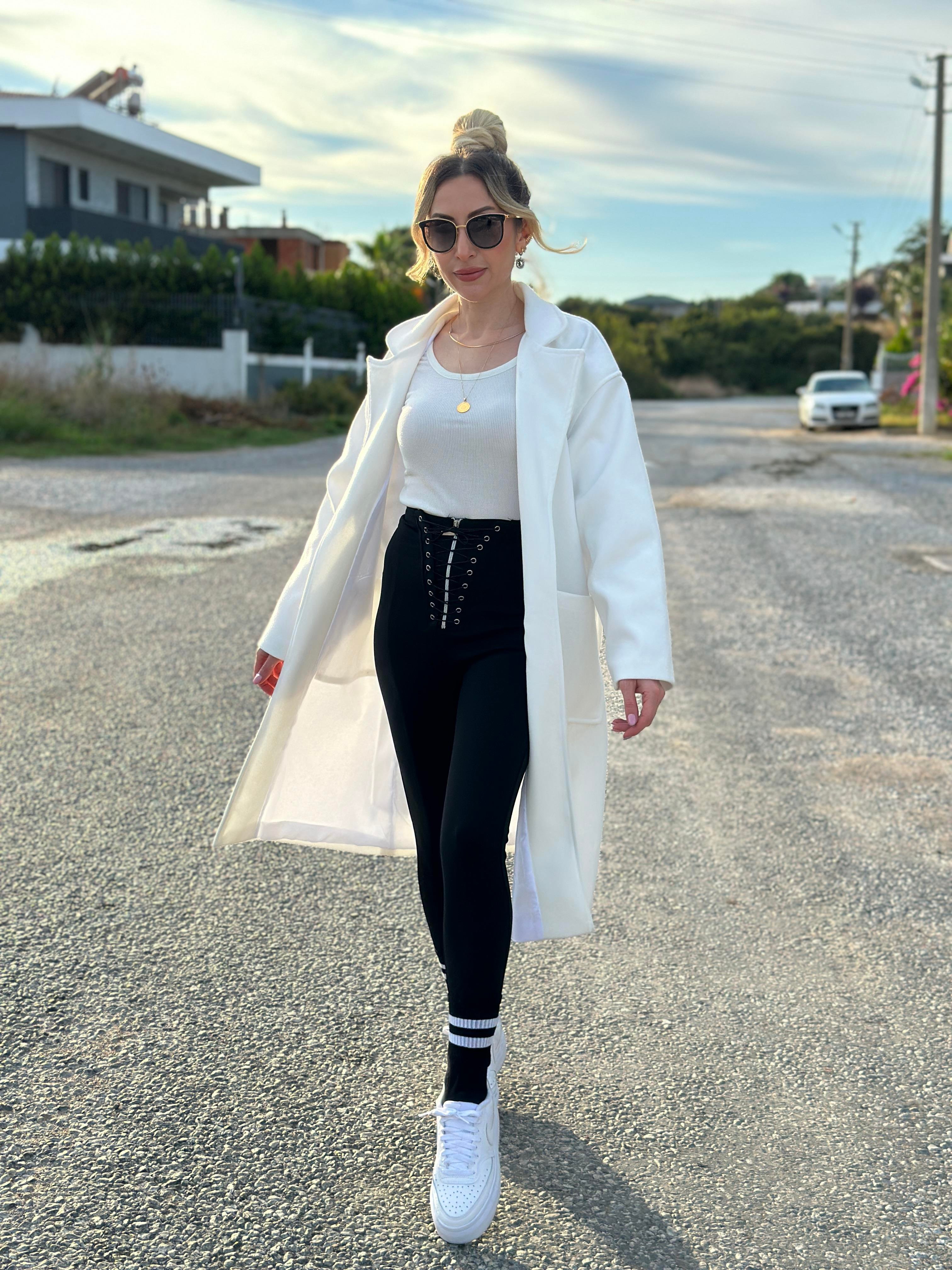 Alina Kaban Kuşaklı Beyaz