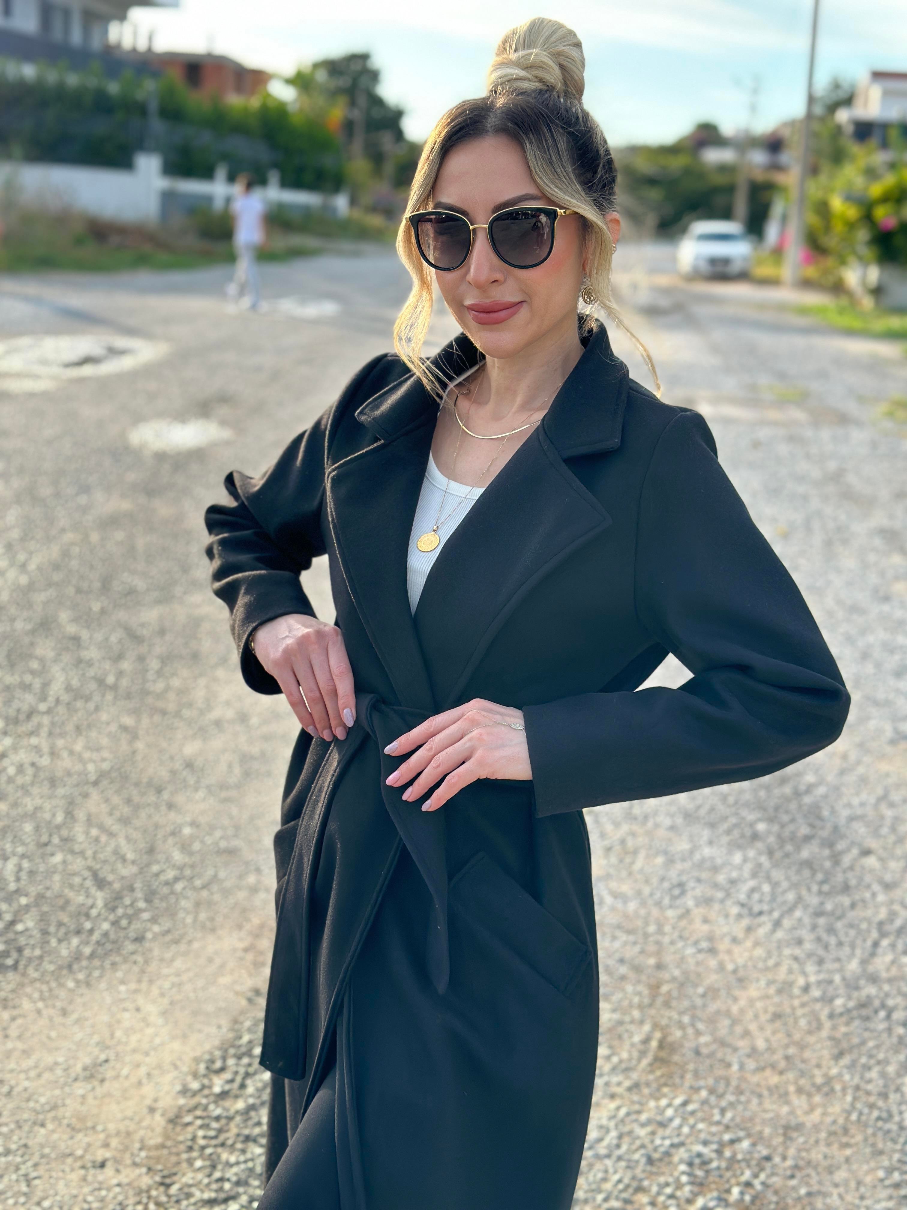 Alina Kaban Kuşaklı Siyah