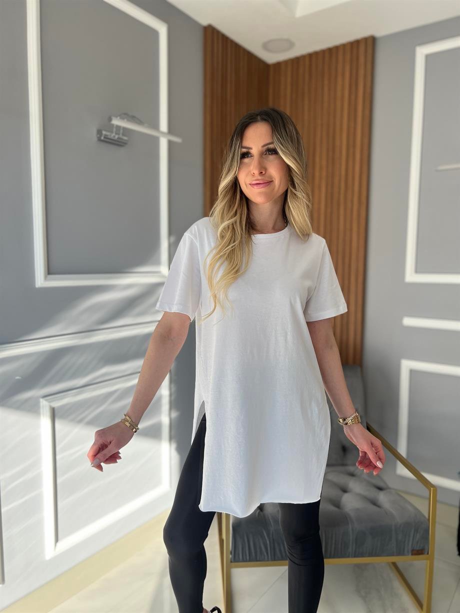 Beyaz Basıc T-shirt