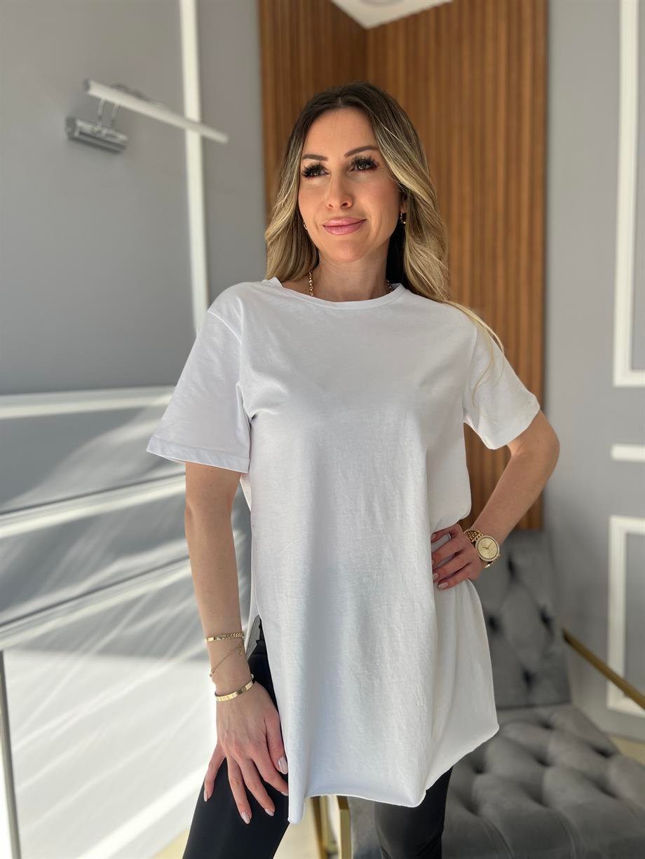 Beyaz Basıc T-shirt