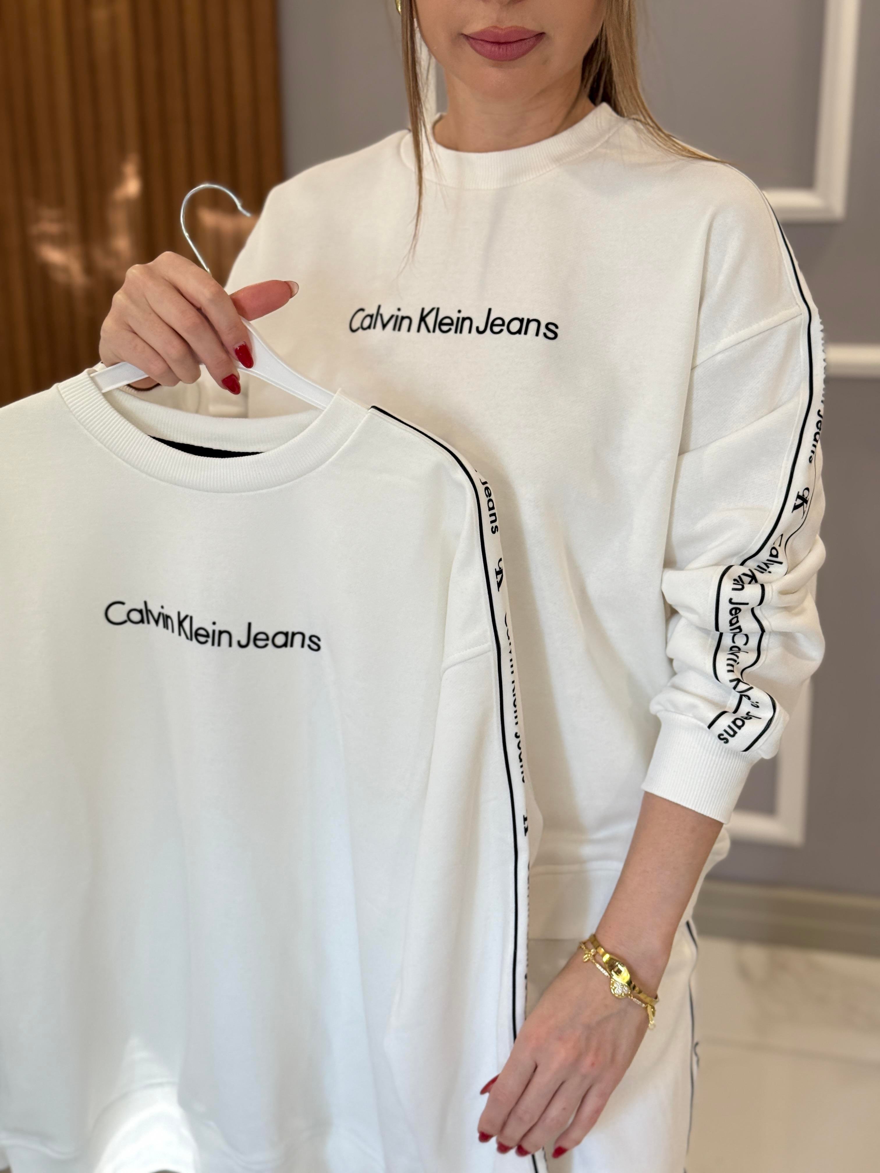 Cnk Kol Detaylı Sweat Beyaz Boyu 65