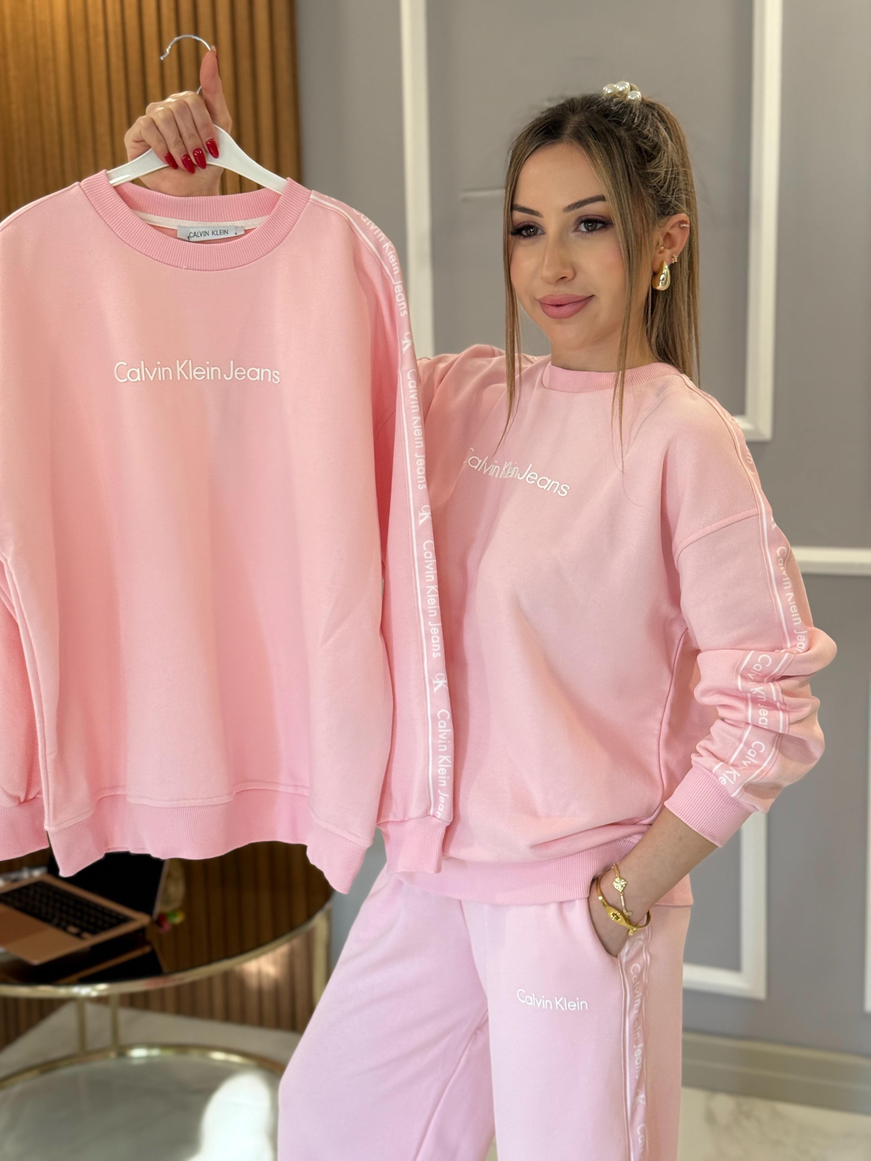 Cnk Kol Detaylı Sweat Pembe Boyu 65