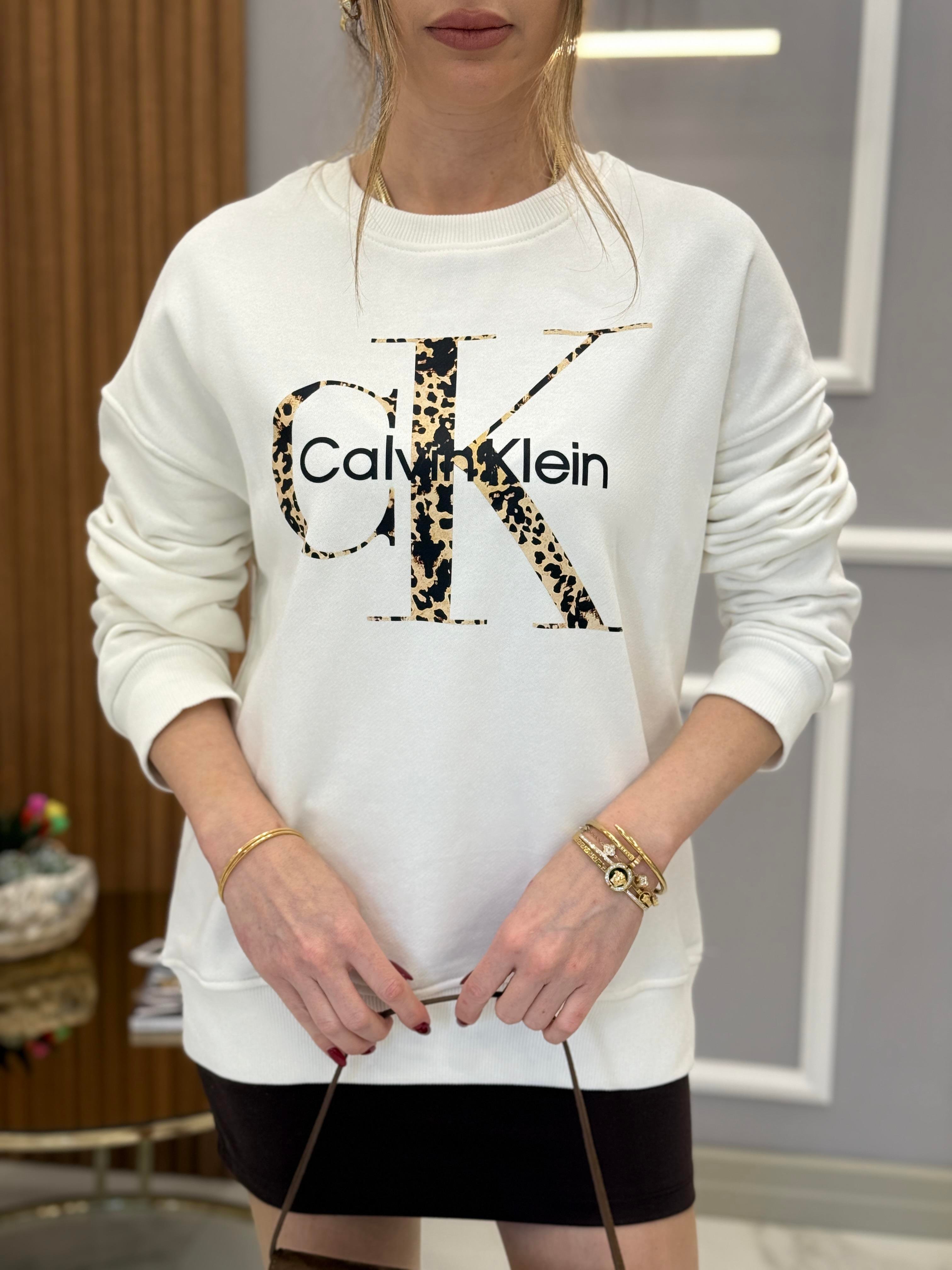 Cnk Leorenk Yazılı Beyaz Sweatshirt