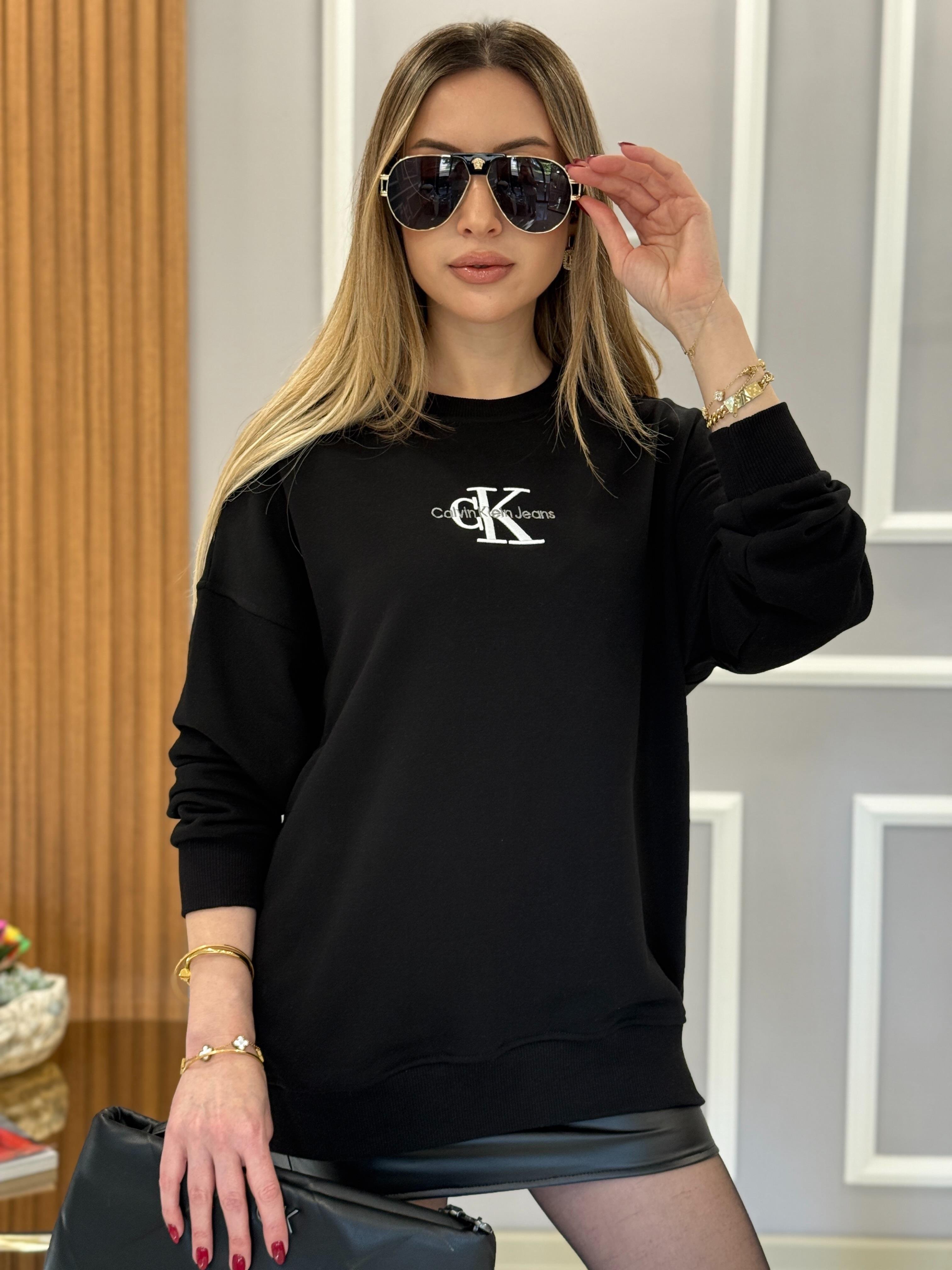 Cnk Nakış Yazılı Siyah Sweahshirt 65cm