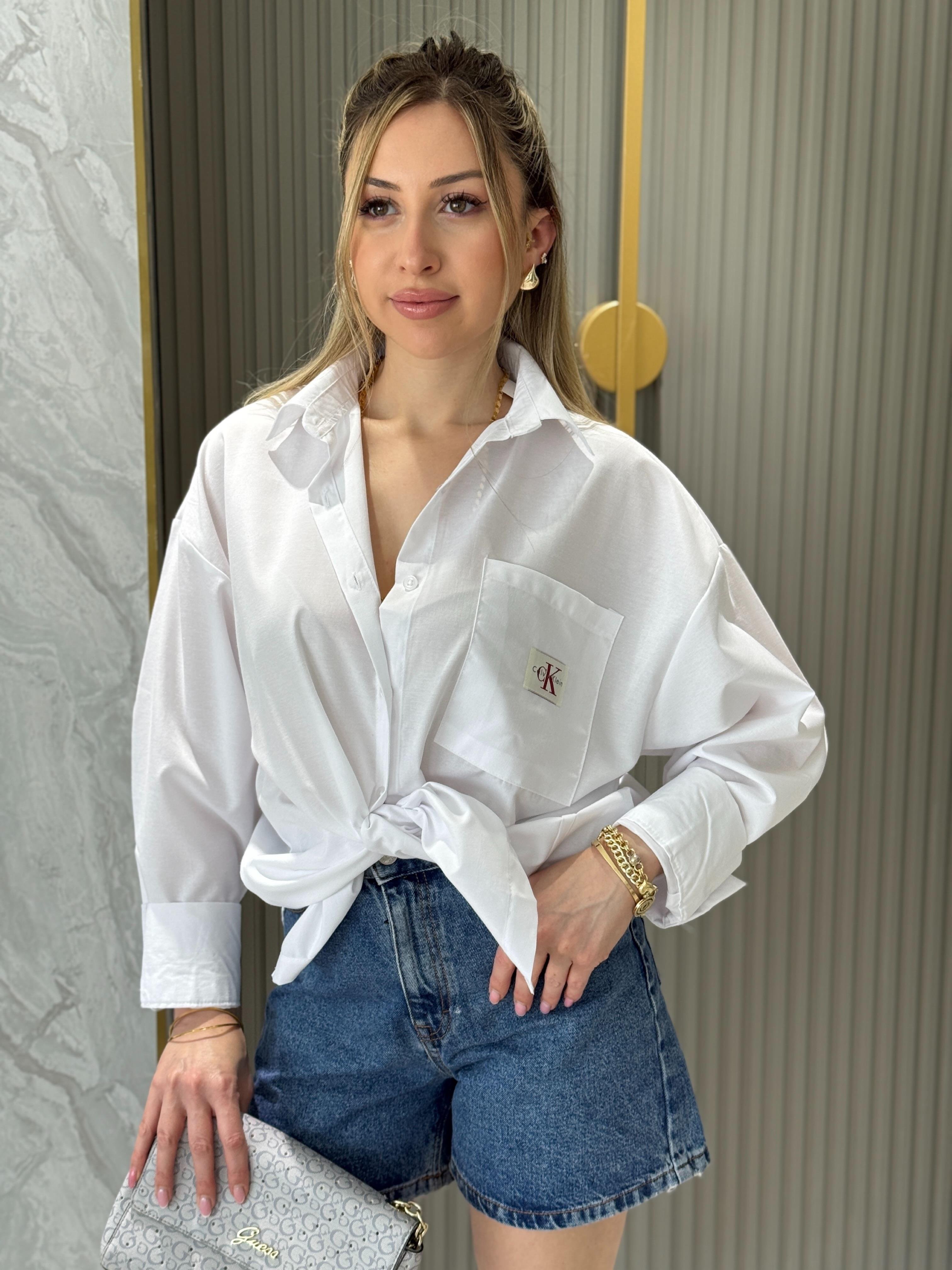 Cnk Oversize Gömlek Beyaz