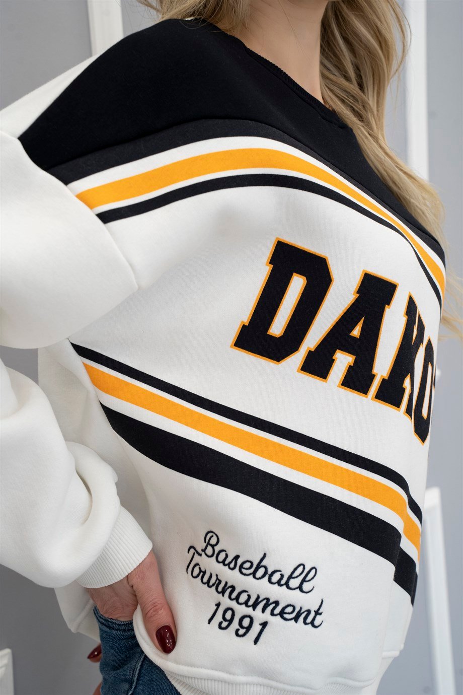 Dakota Baskı Sweatshirt Lacivert
