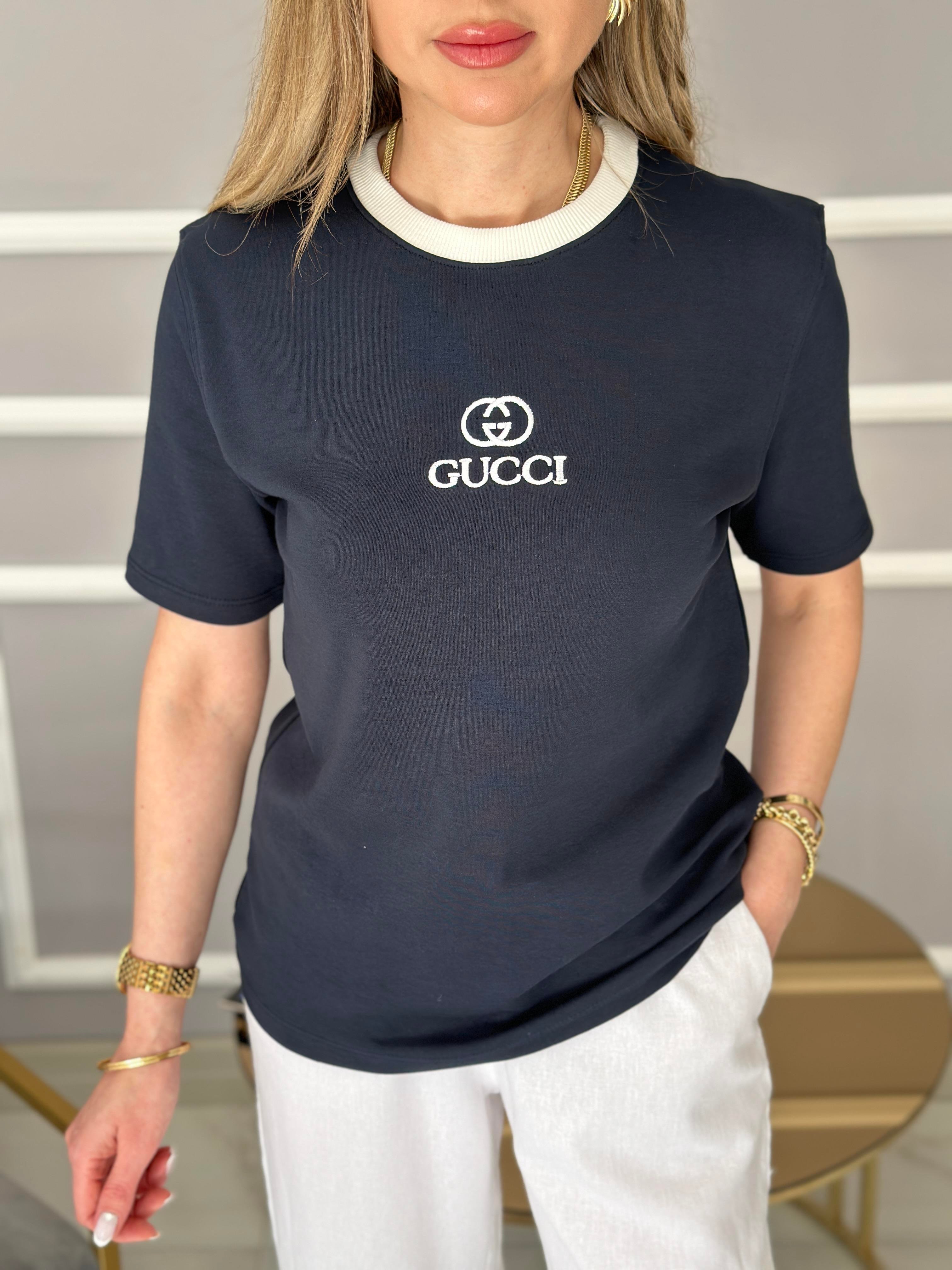 GC Premium Nakış Detaylı Tişört Lacivert