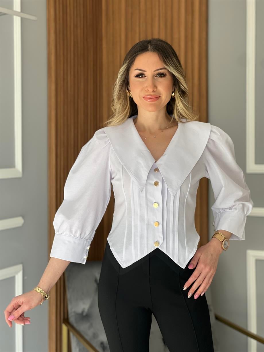 Gold Düğmeli Gömlek