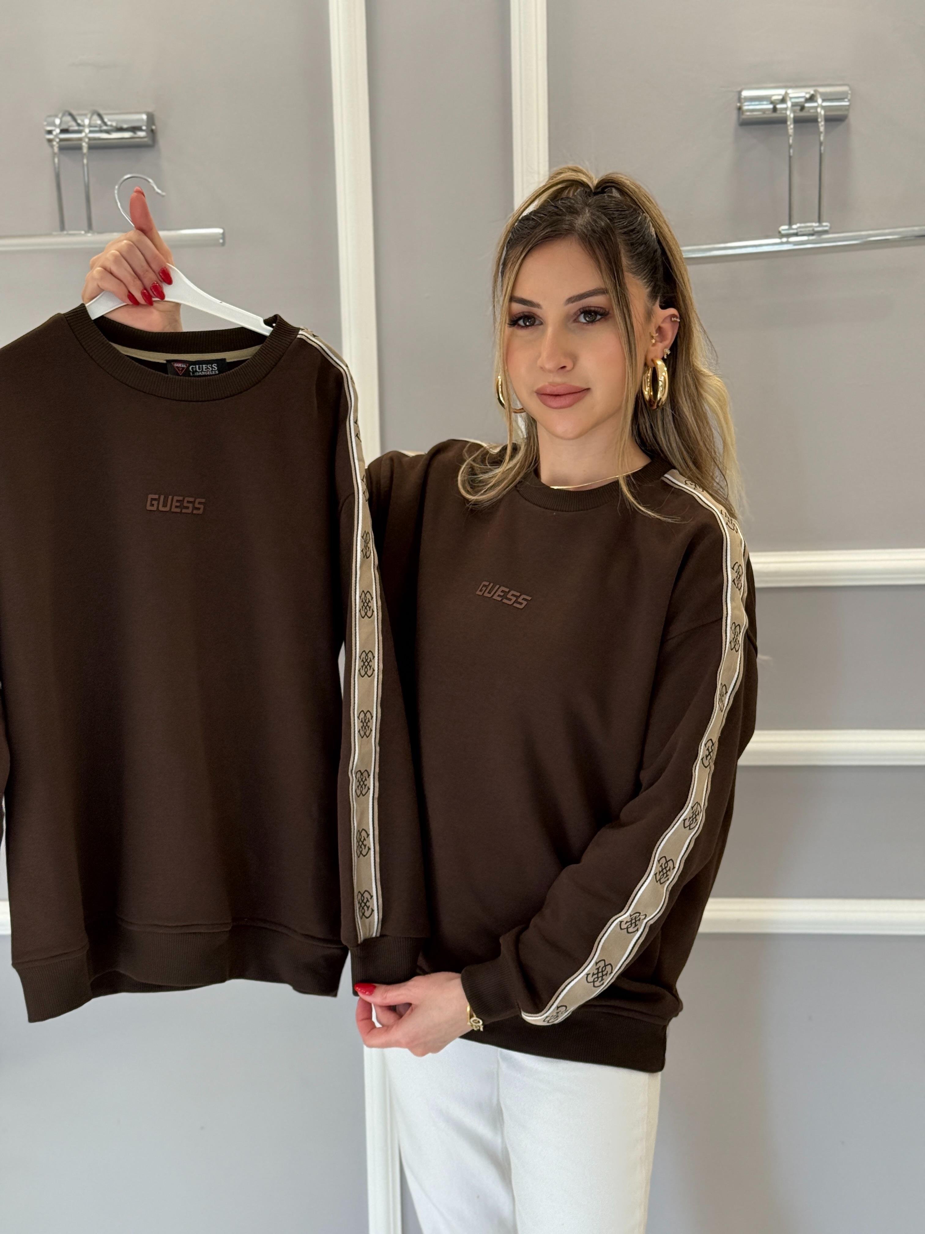 Gu Kol Detaylı Sweat Kahverengi 65 cm