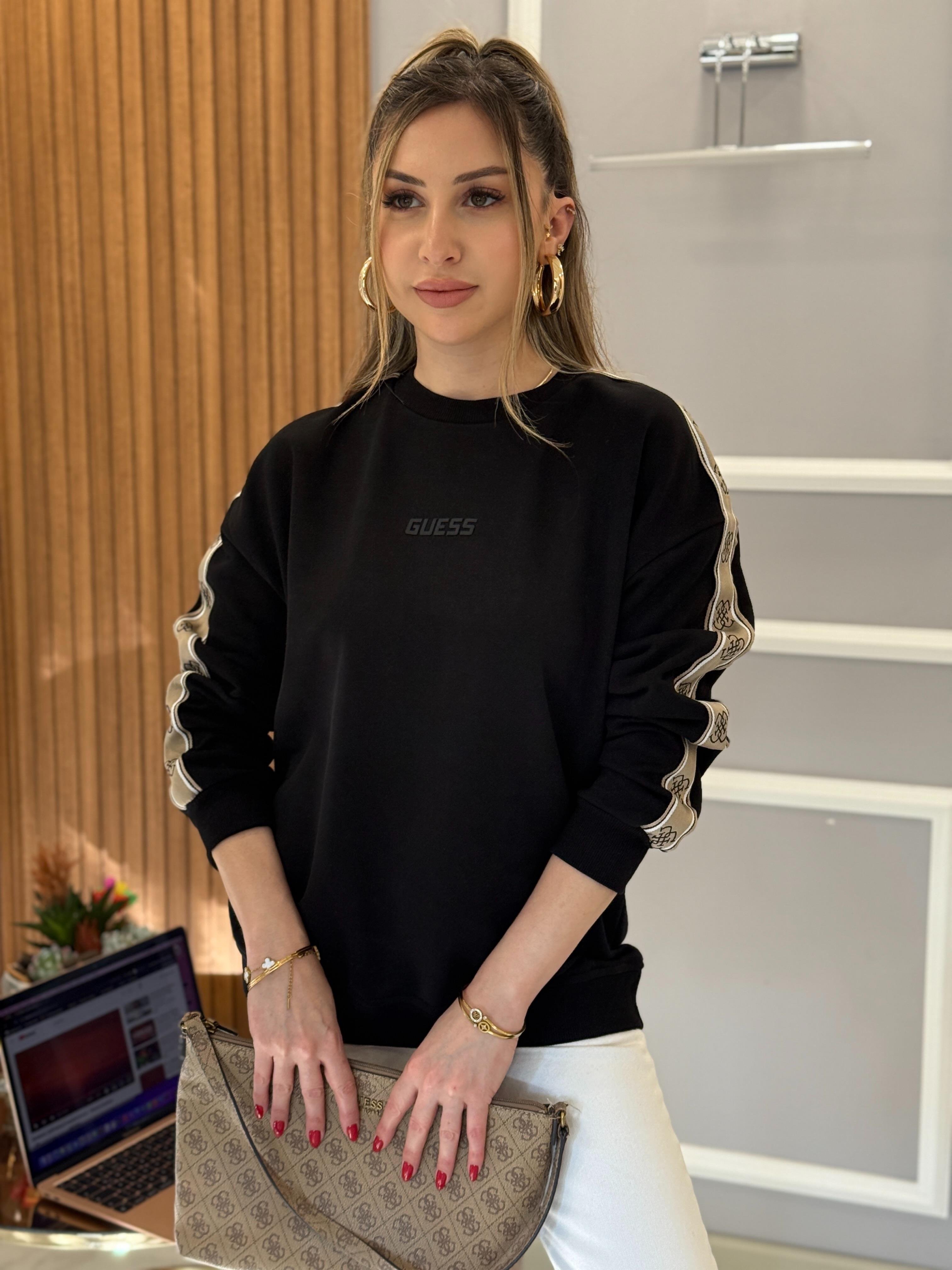 Gu Kol Detaylı Sweat Siyah 65 cm