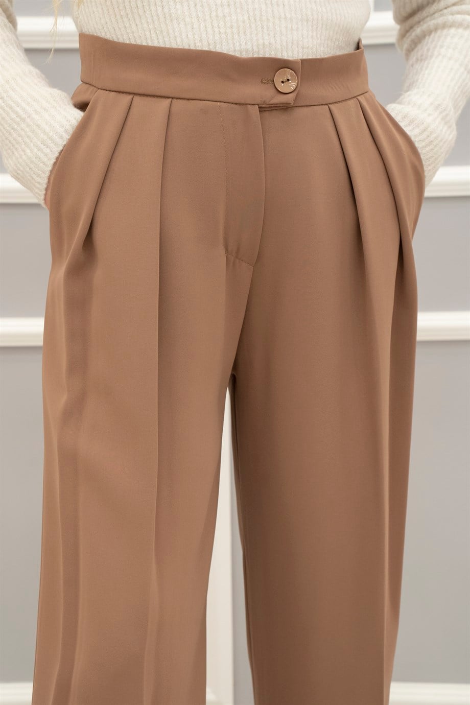 İva Palazzo Pantolon Camel