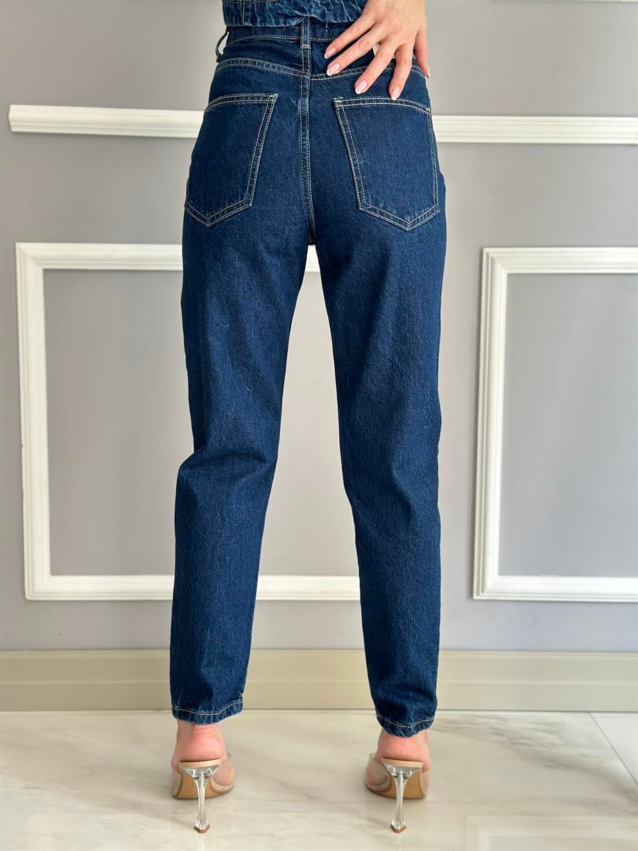 Jeans Mom Kalıp Lacivert