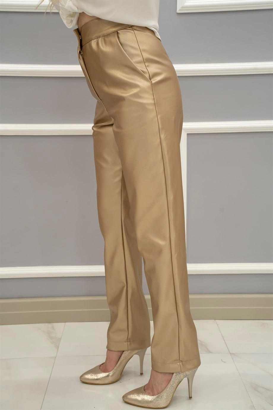 Kalsedon Peri Pantolon Gold