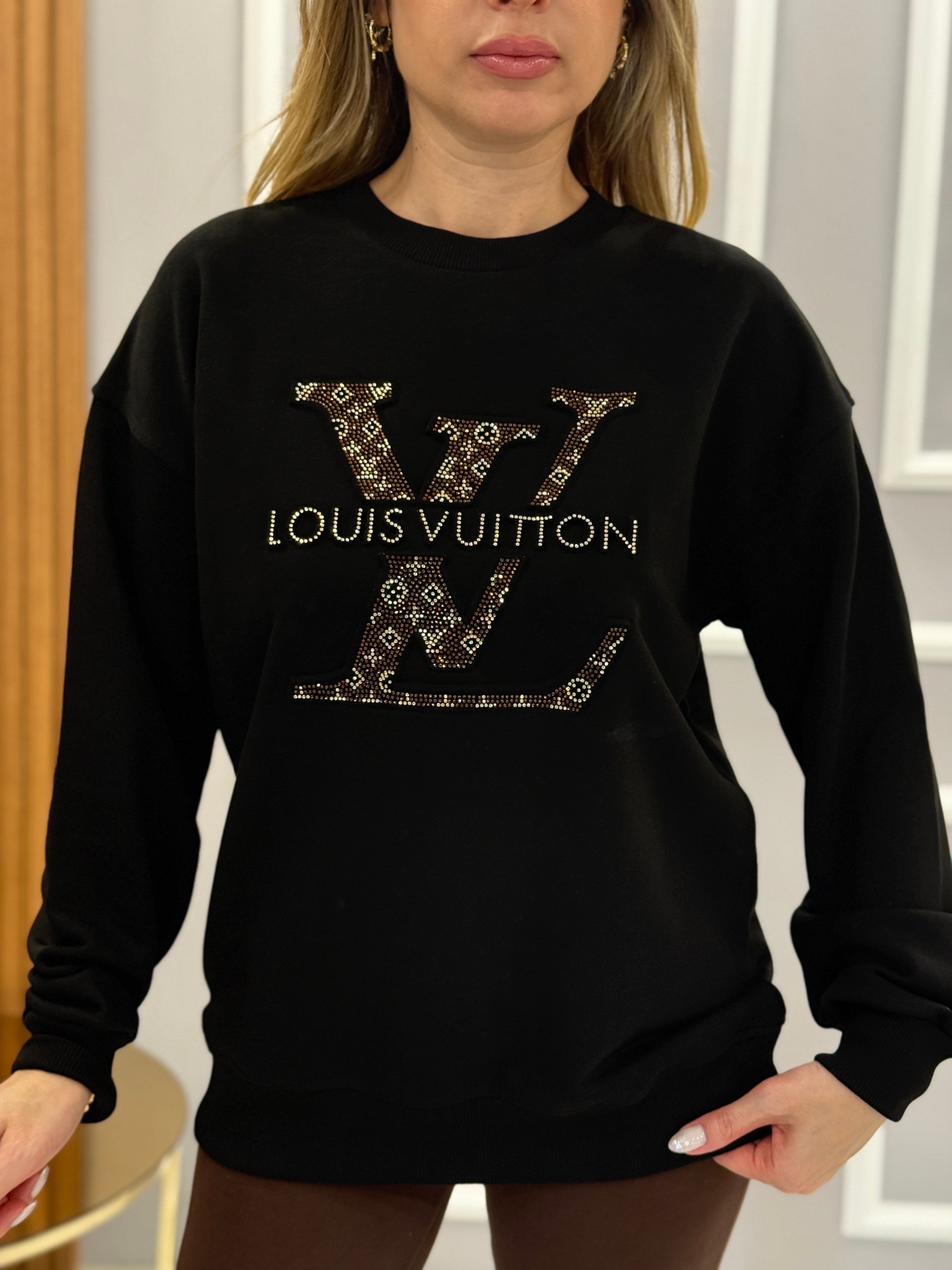 LN Premium Taş Yazılı Sweatshirt Siyah