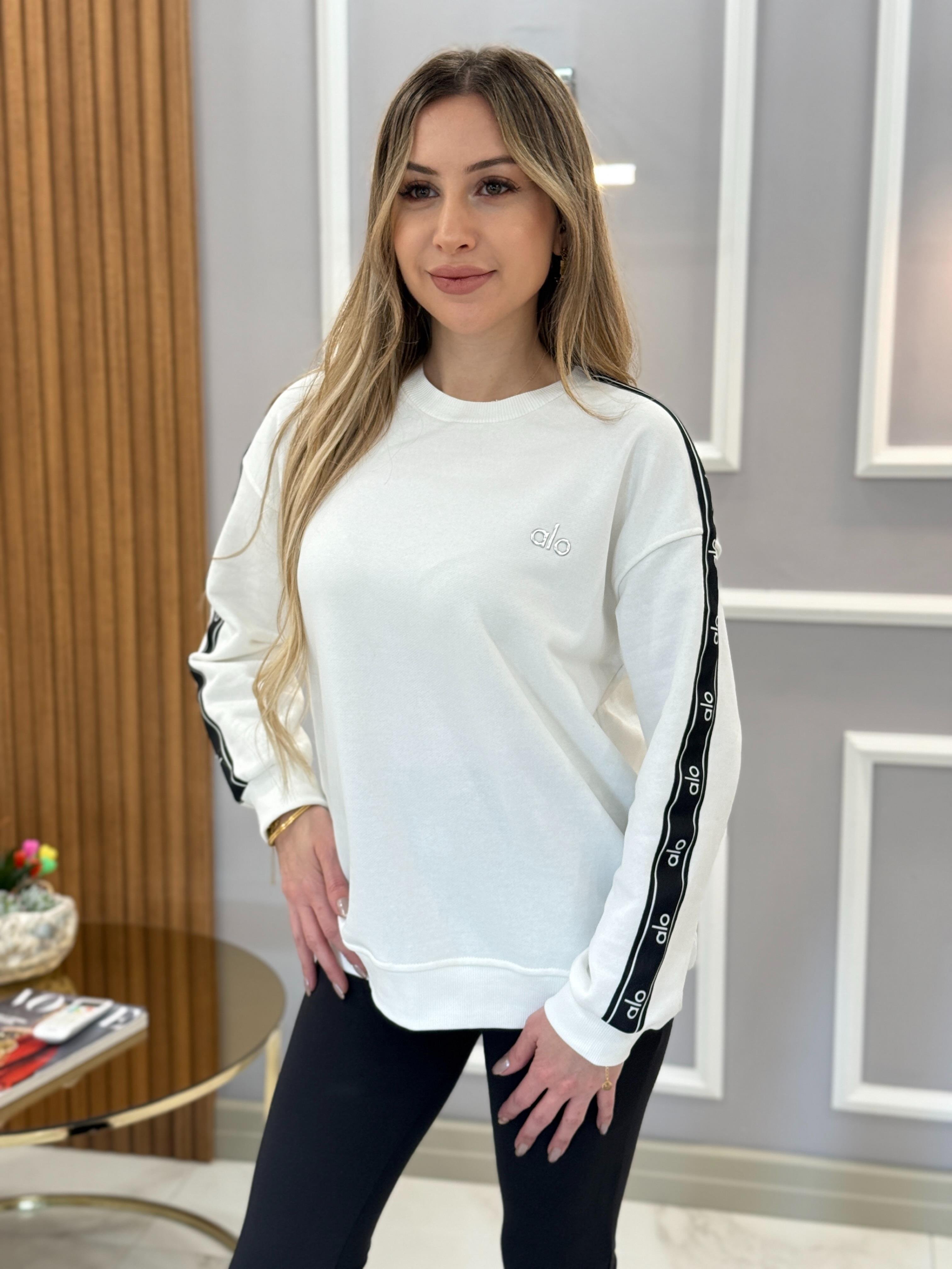 Lo Kol Detaylı Sweat Beyaz 65 cm 