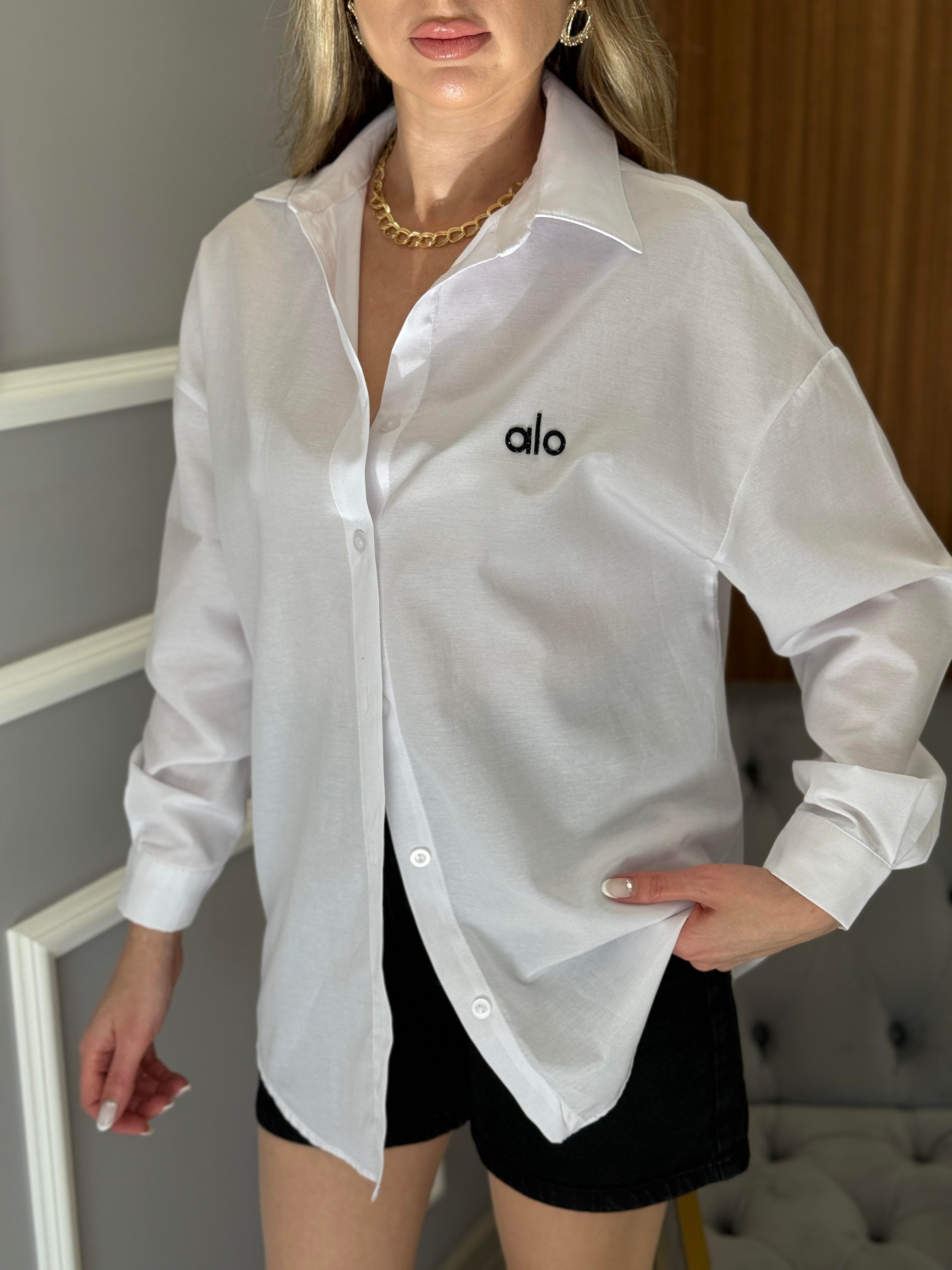Lo Oversize Premium Gömlek Beyaz