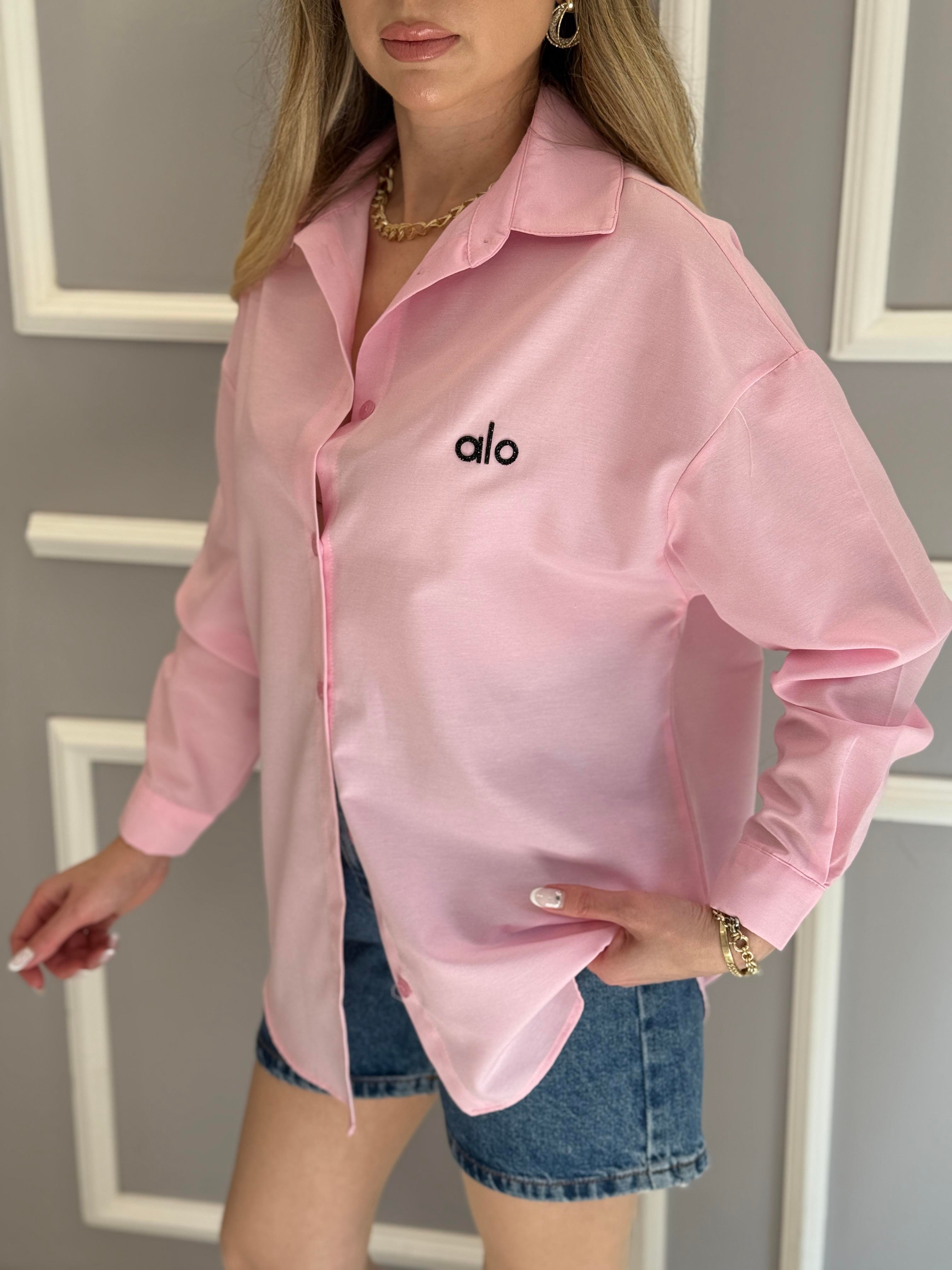 Lo Oversize Premium Gömlek Pembe