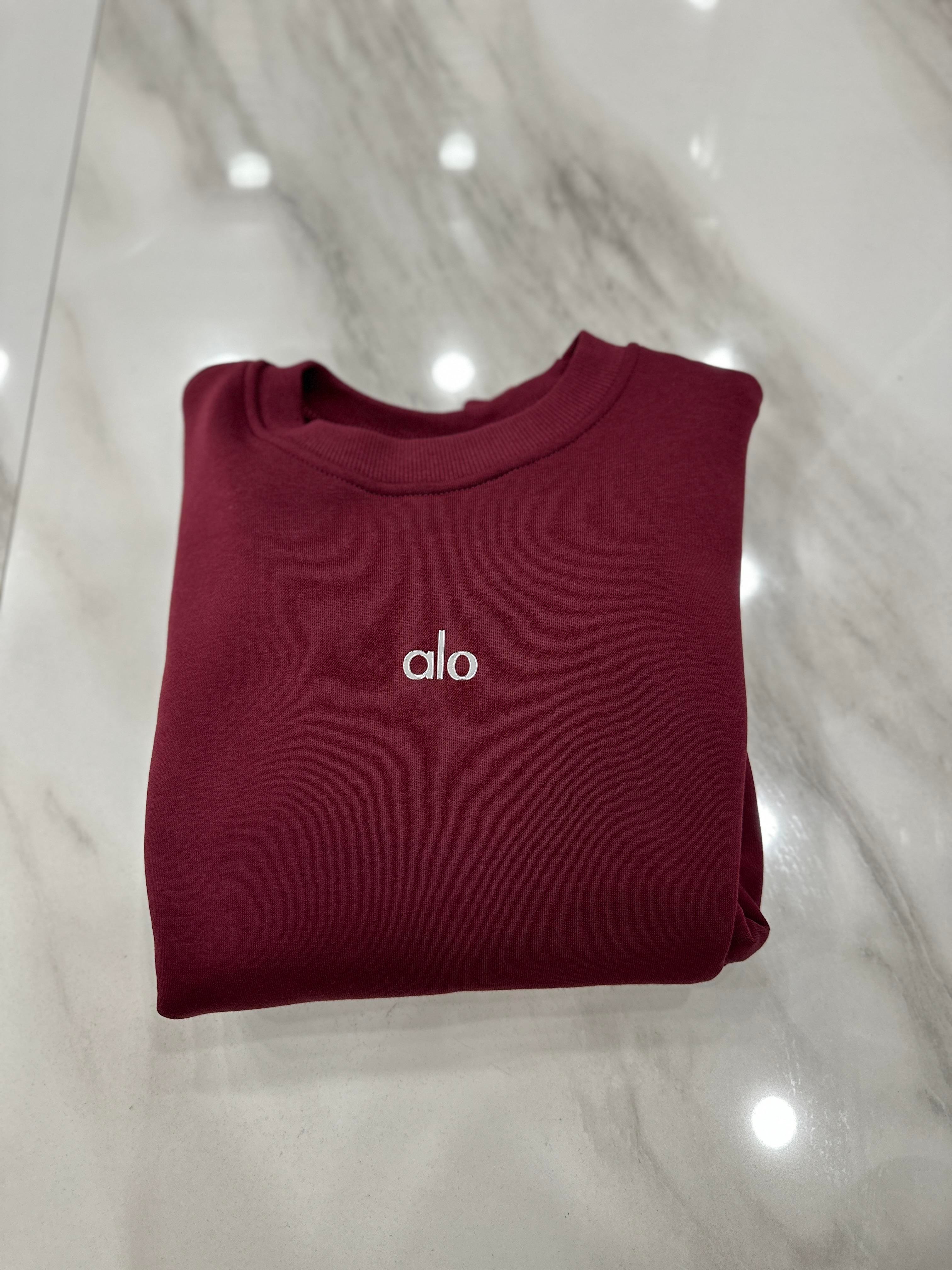 Lo Sweatshirt Silver Yazı Detaylı Bordo