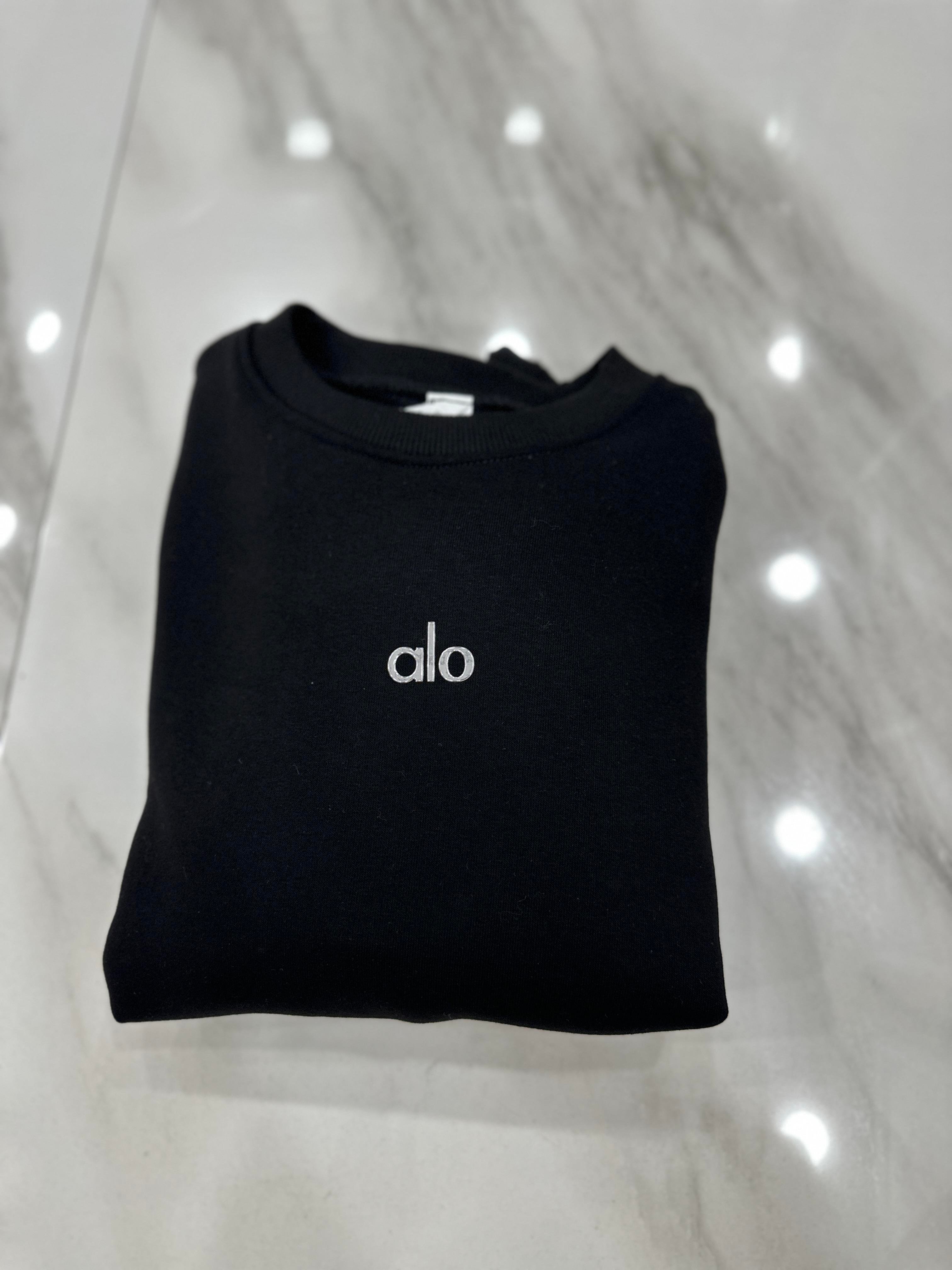 Lo Sweatshirt Silver Yazı Detaylı Siyah