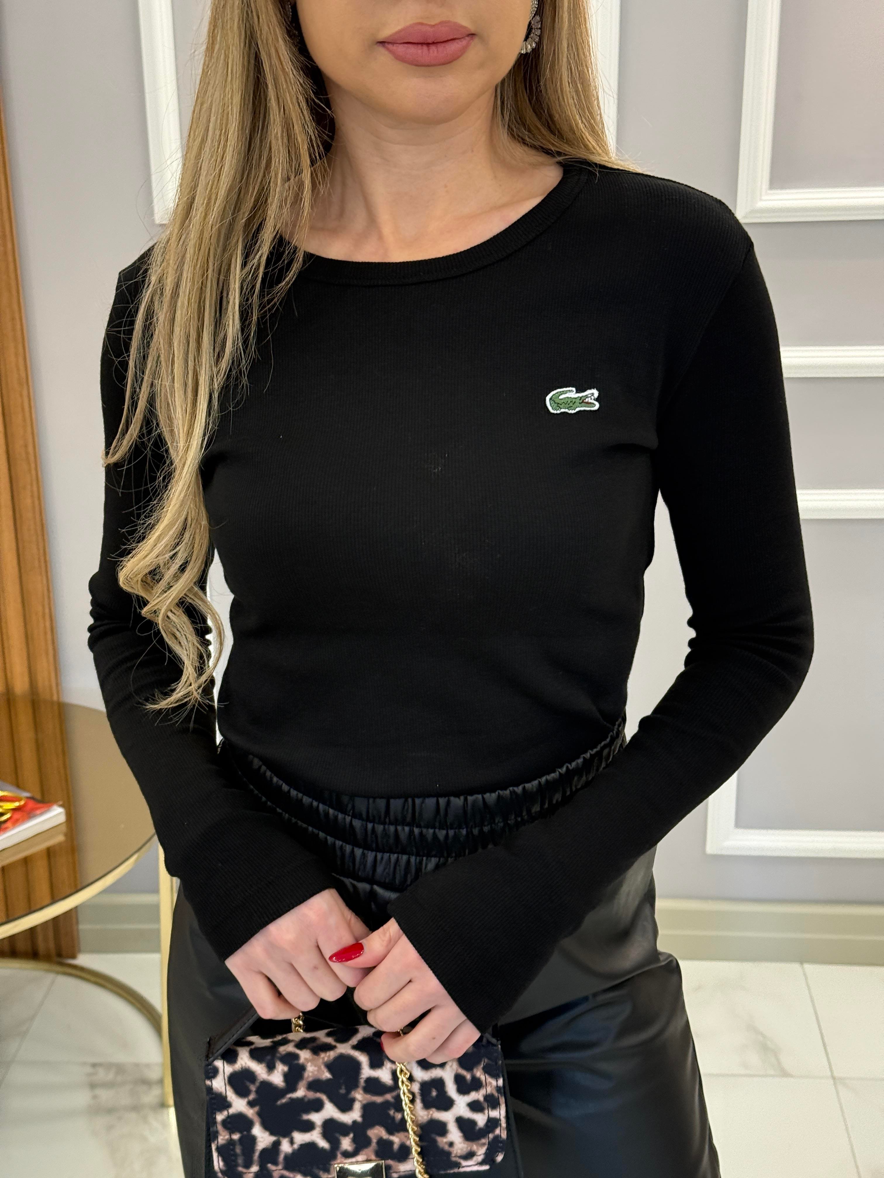 Ls Fitilli Likralı Siyah Bluz