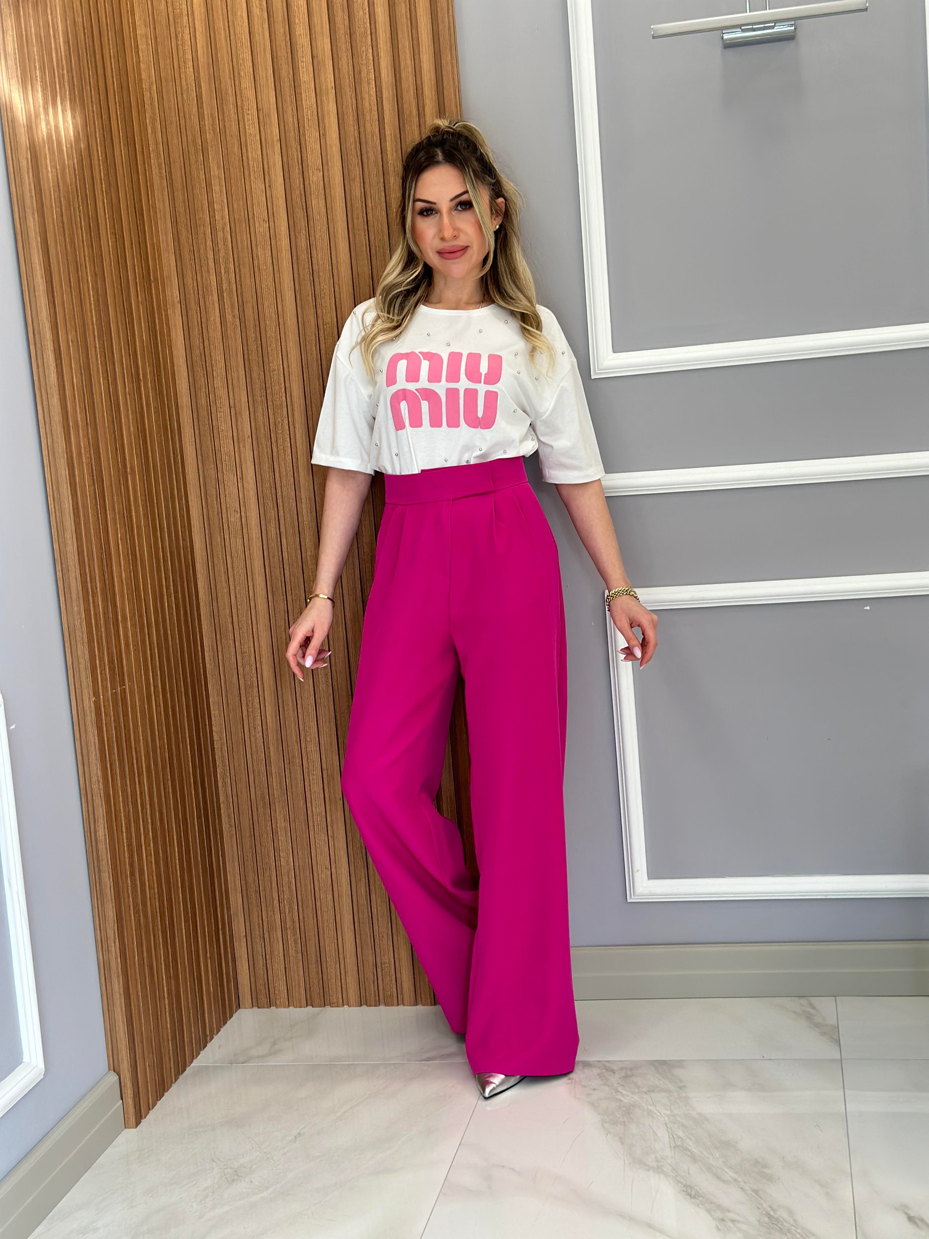 MM T-shirt Pembe Baskılı Ekru
