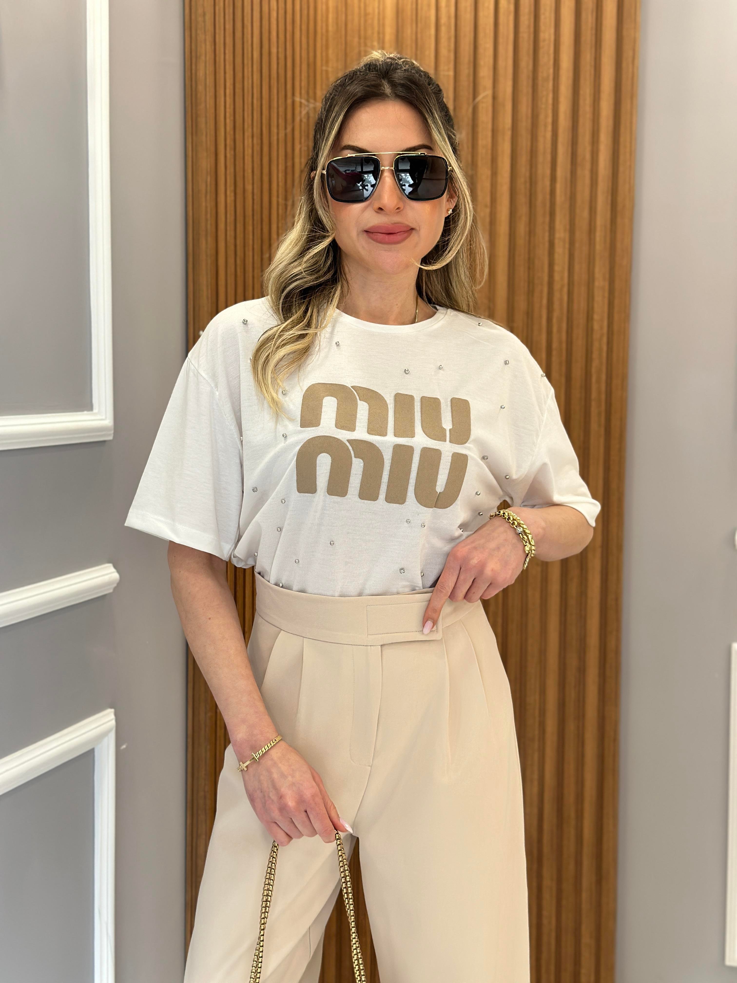MM T-shirt Vizon Baskılı Ekru
