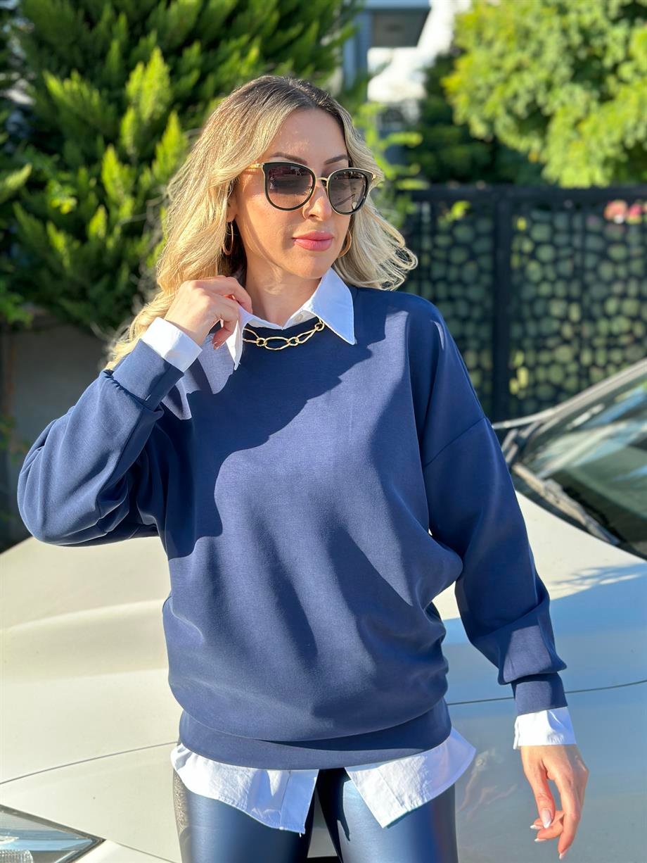 Mv Sweatshirt Lacivert