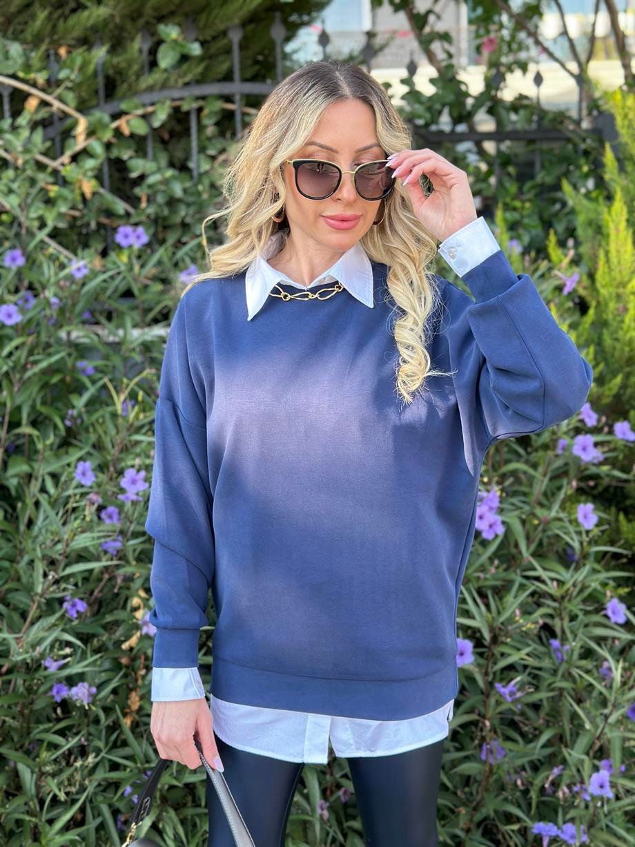 Mv Sweatshirt Lacivert
