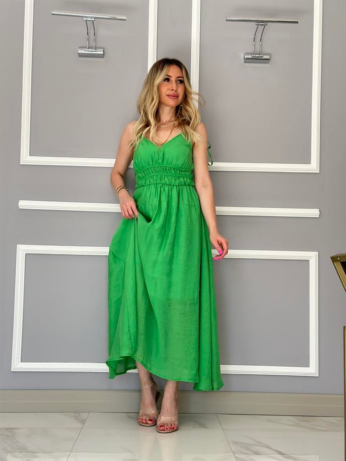Olivia Uzun Elbise Yeşil