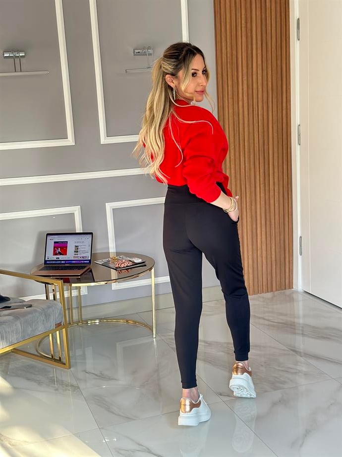 Oys Jogger Tayt Yandan Cepli Siyah