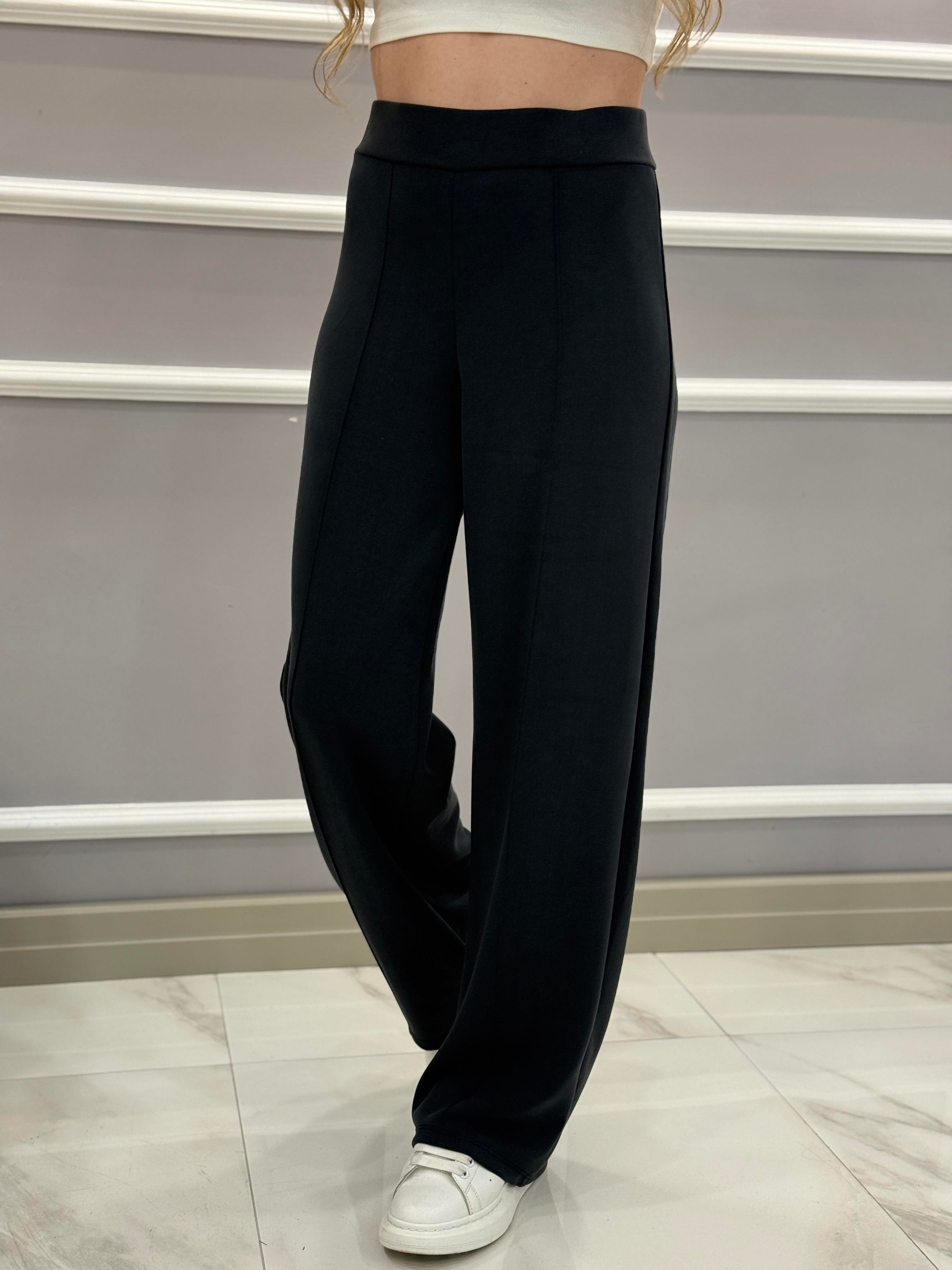 Oys Modal Kumaş Beli Lastikli Çımalı Lacivert Pantolon 