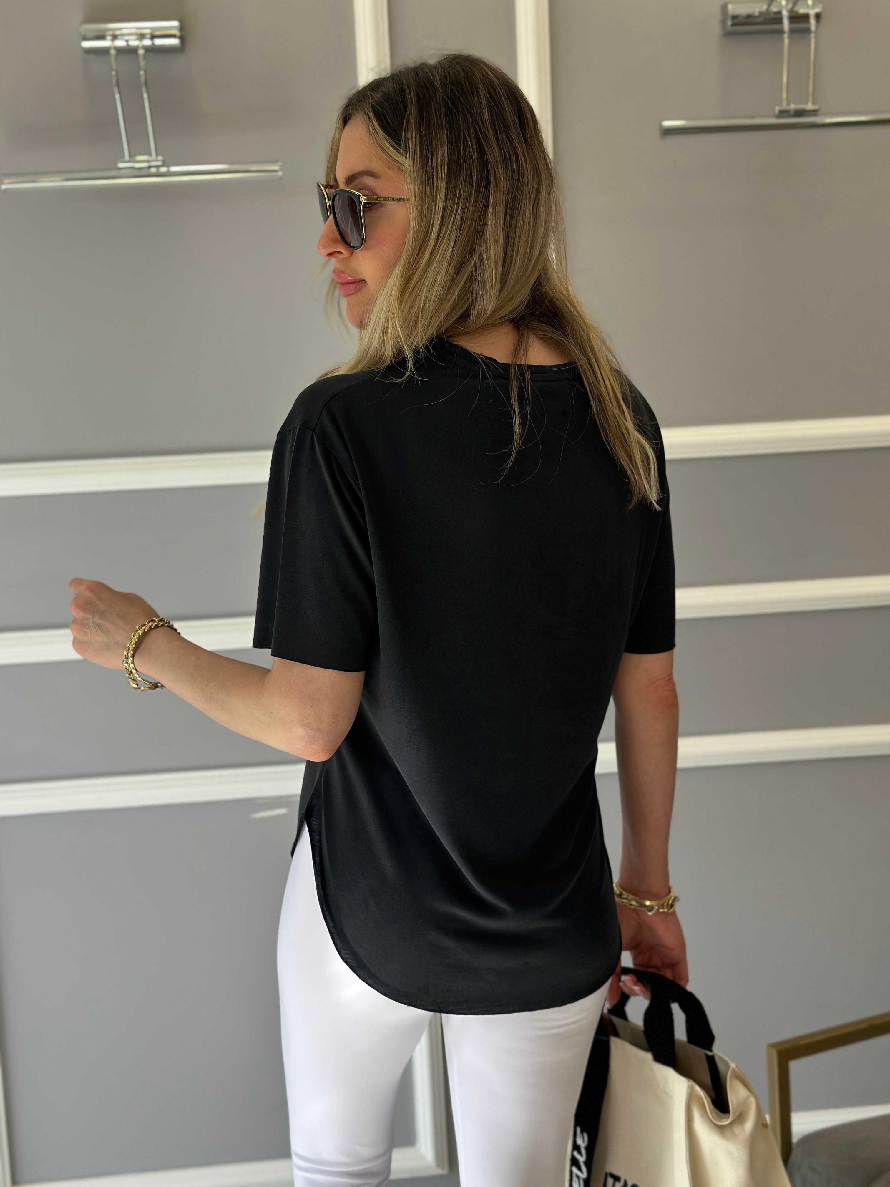 Oys T-shirt Modal Kumaş Siyah
