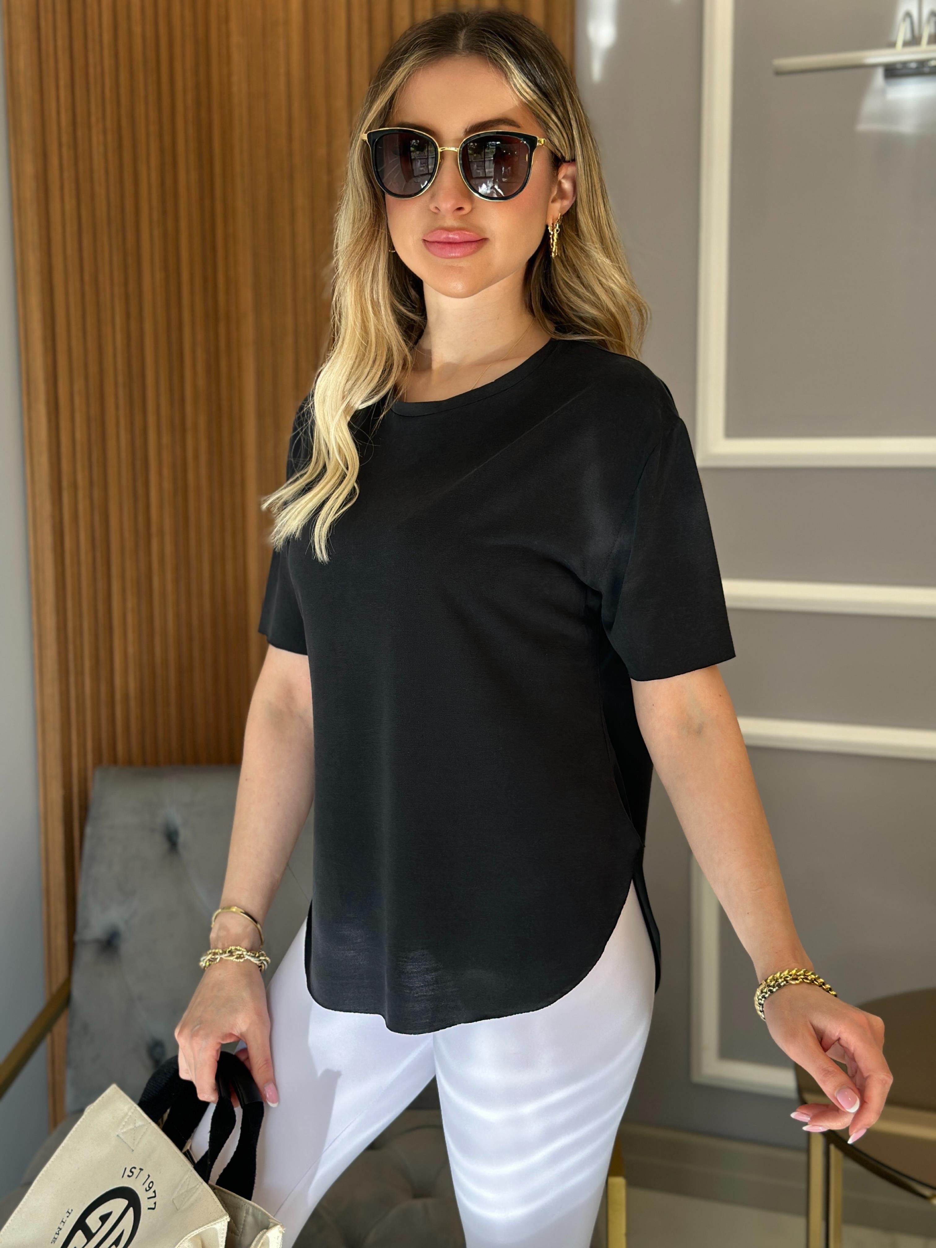 Oys T-shirt Modal Kumaş Siyah