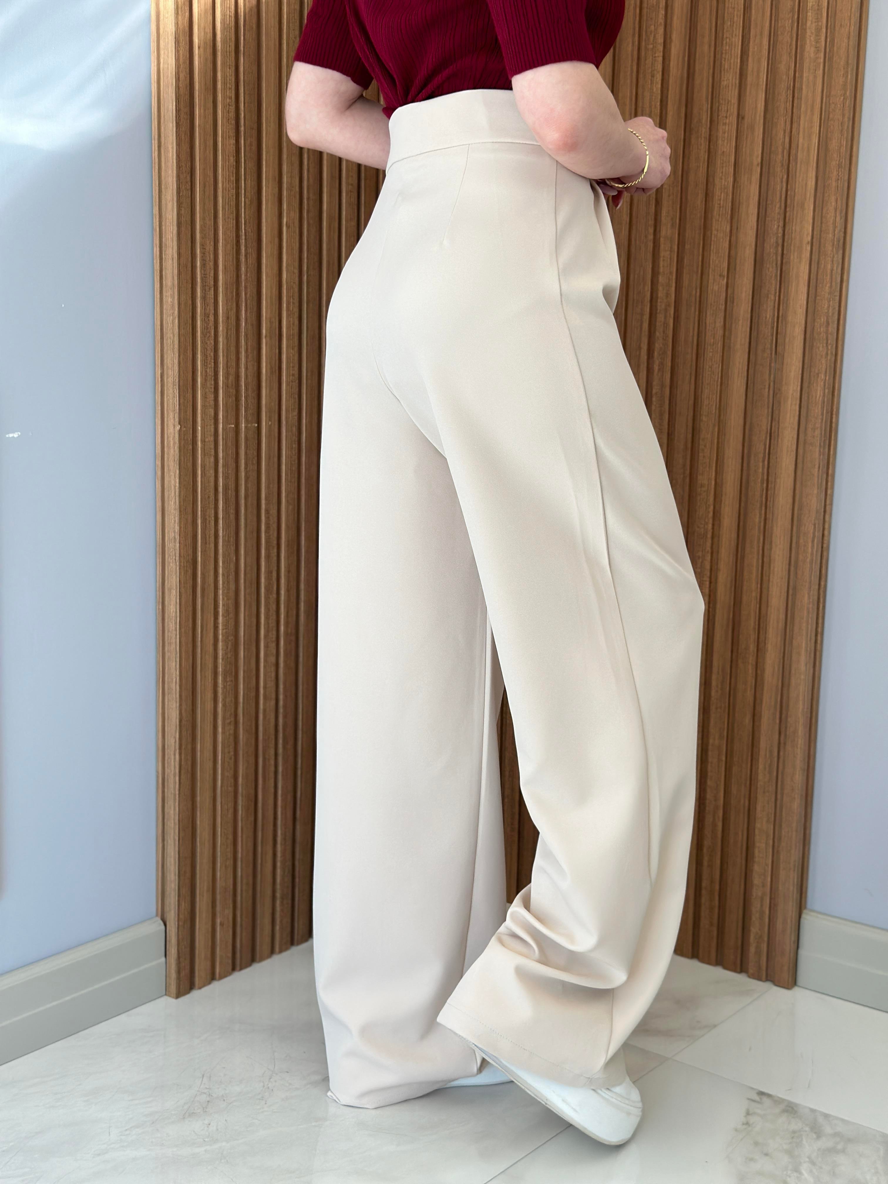 Pantolon Palazzo Krem