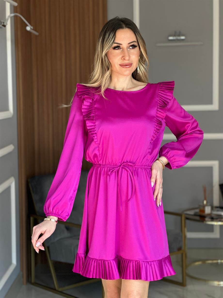 Piliseli Saten Elbise 