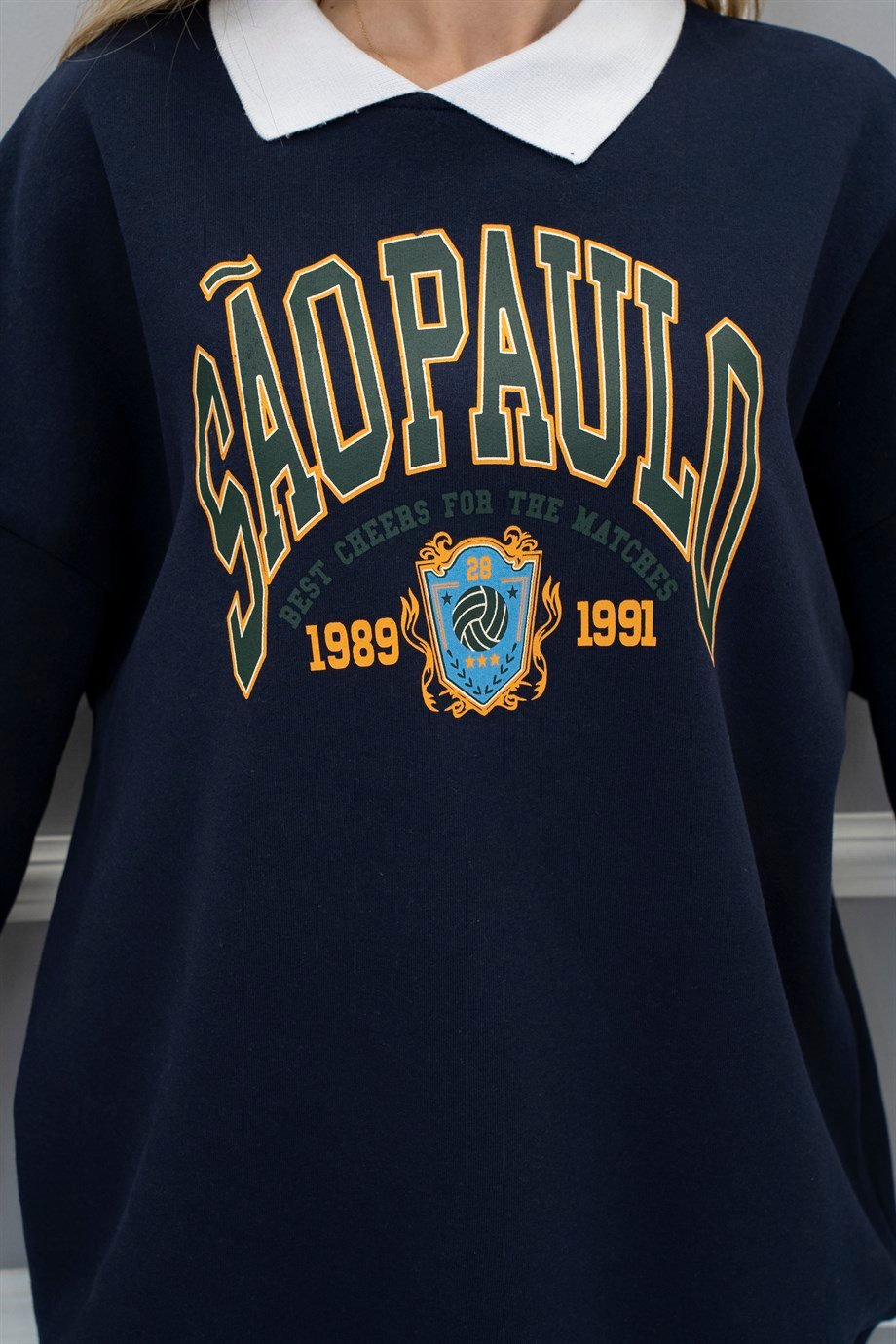 Polo Yaka Sweatshirt Lacivert