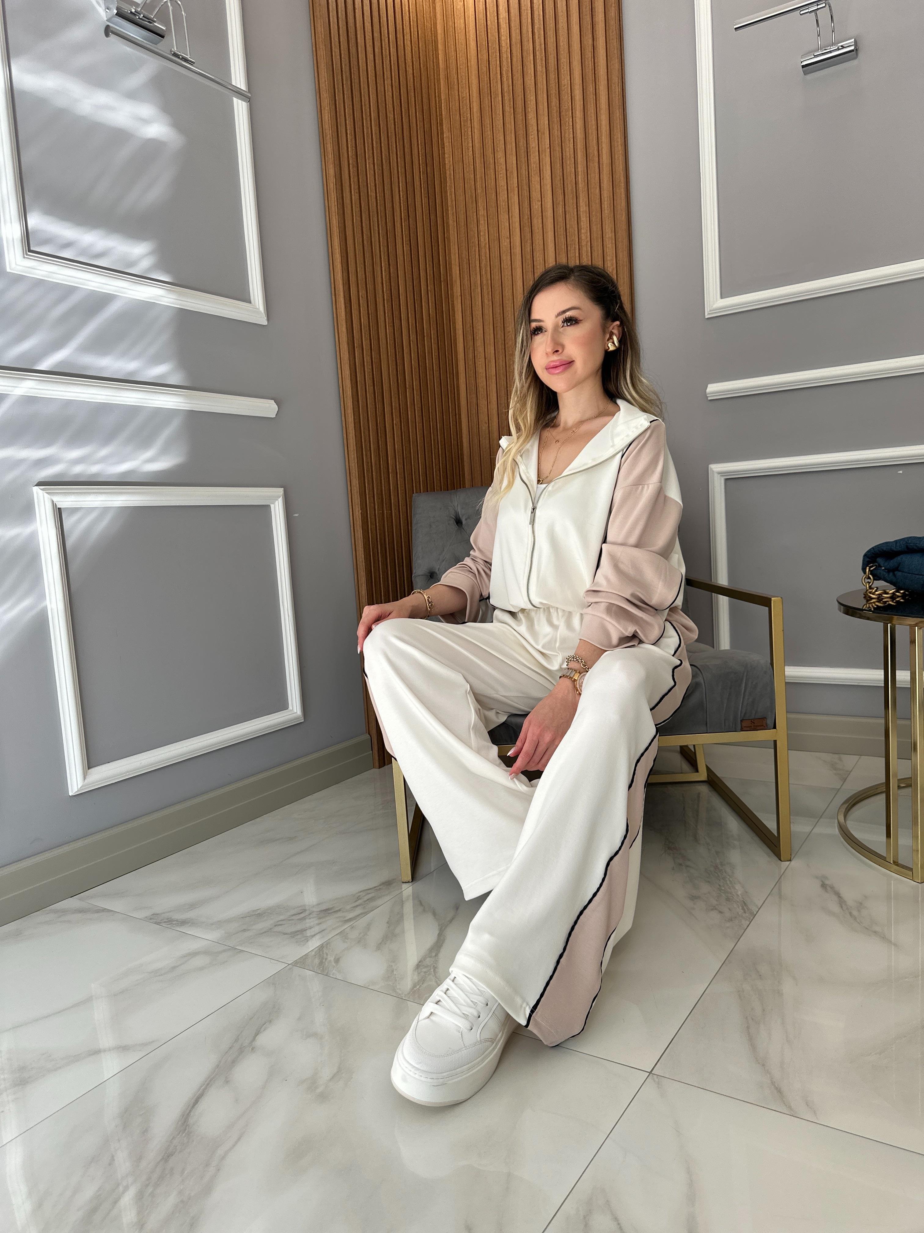 Premium Oys Eşofman Takımı Modal Ekru-Pudra
