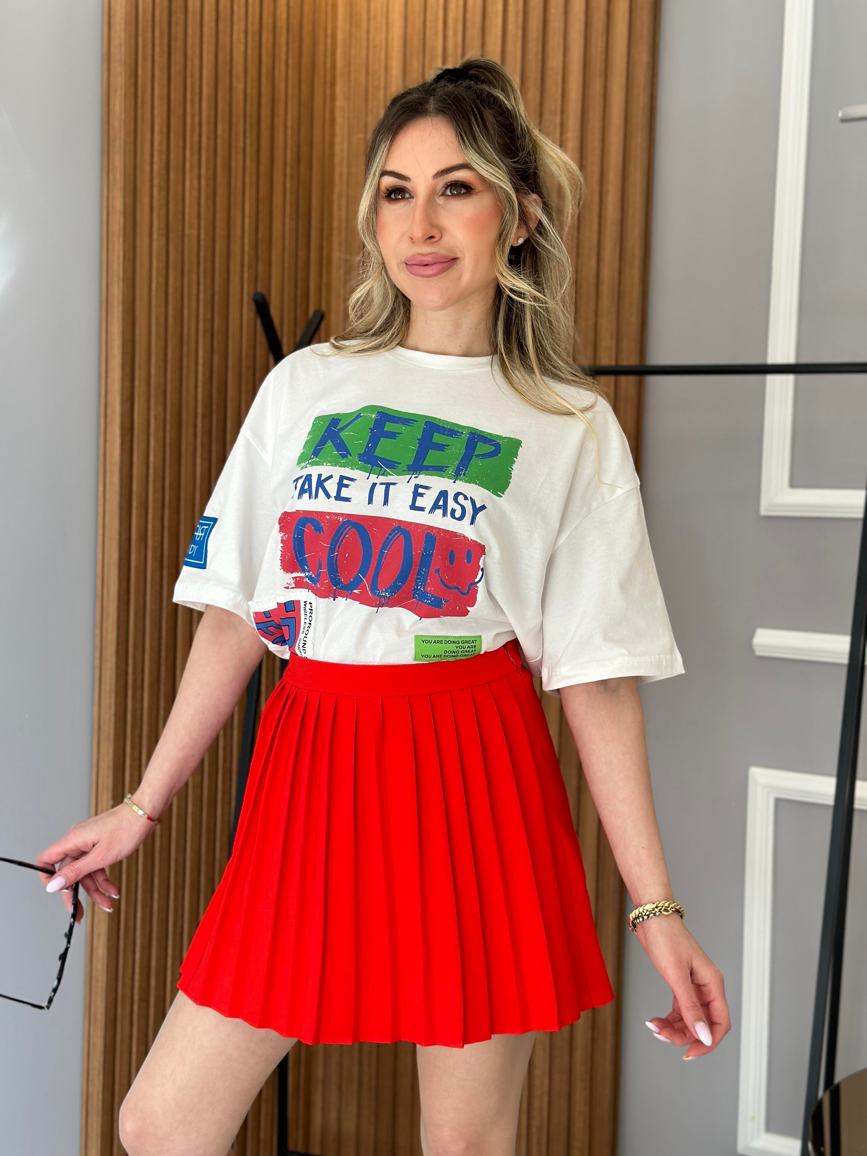Premium Şort Etek Kırmızı