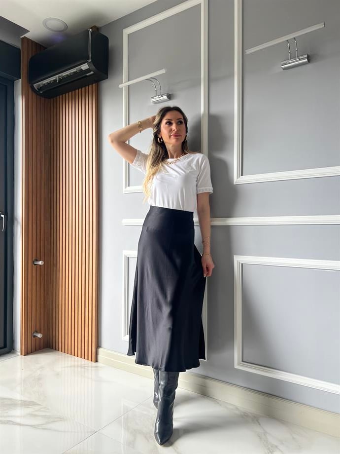 Saten Etek Siyah