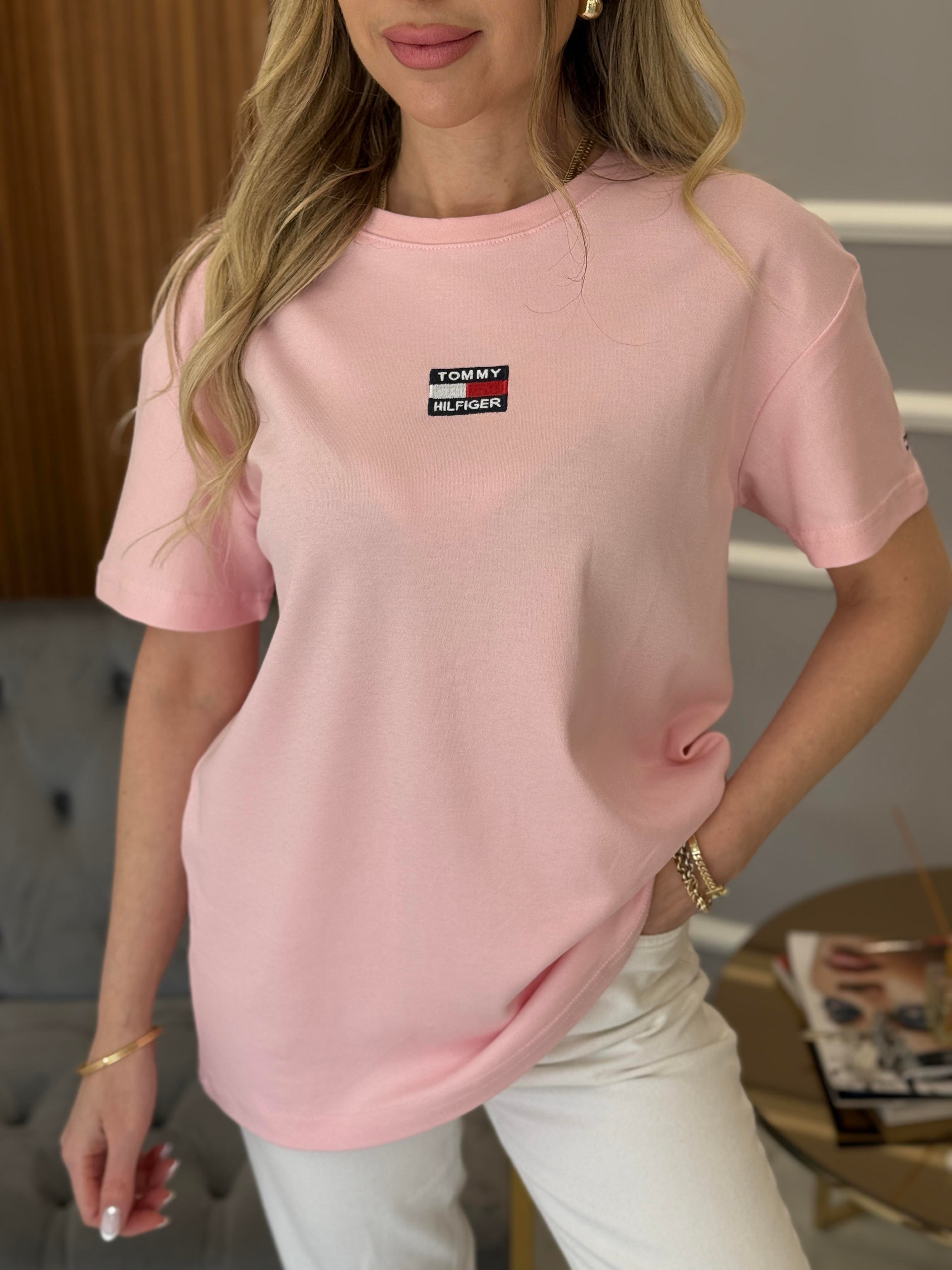 Th Armalı Tişört Pembe