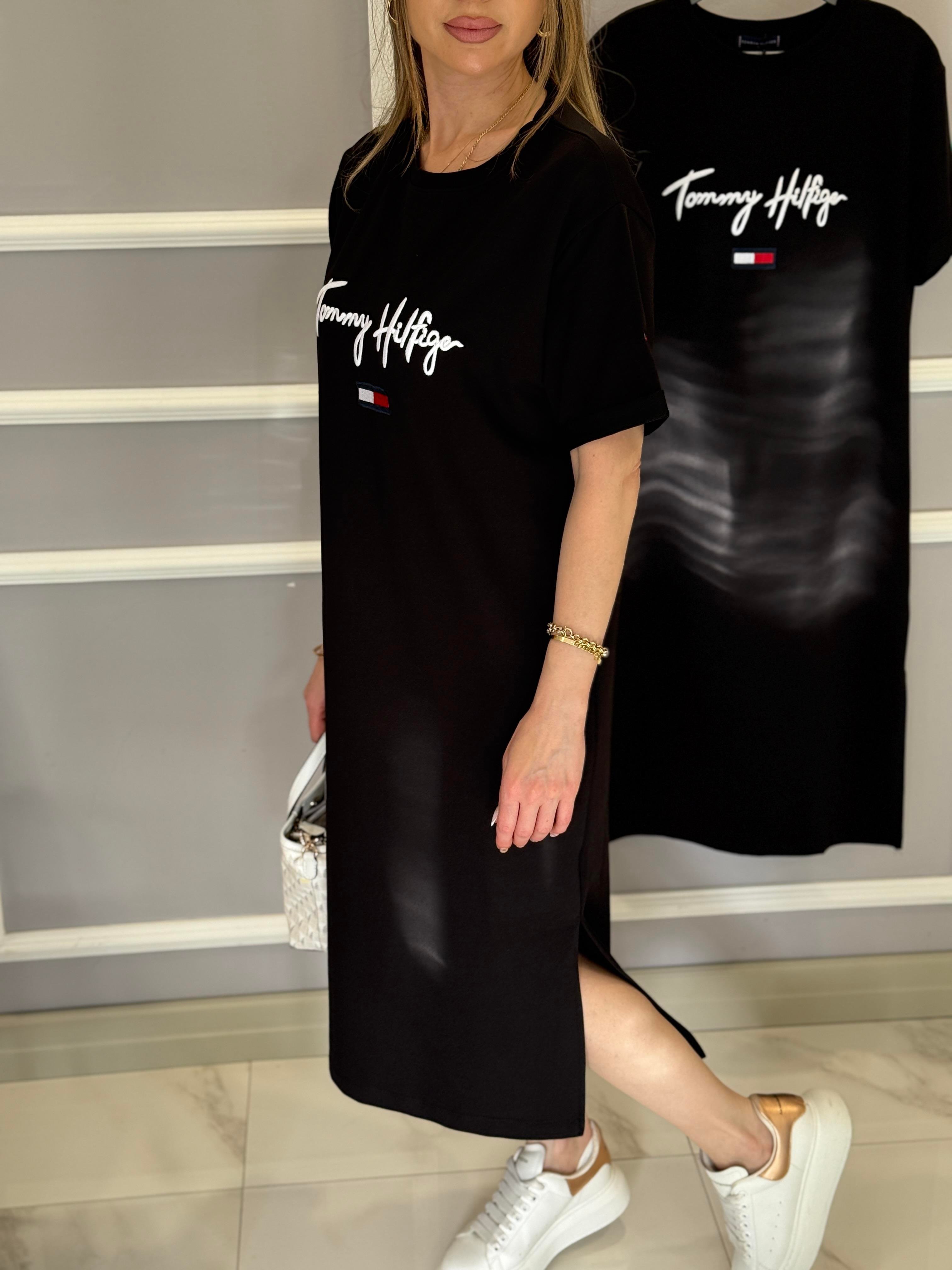 Th Elbise 106 cm Oversize Tek Yırtmaç Siyah