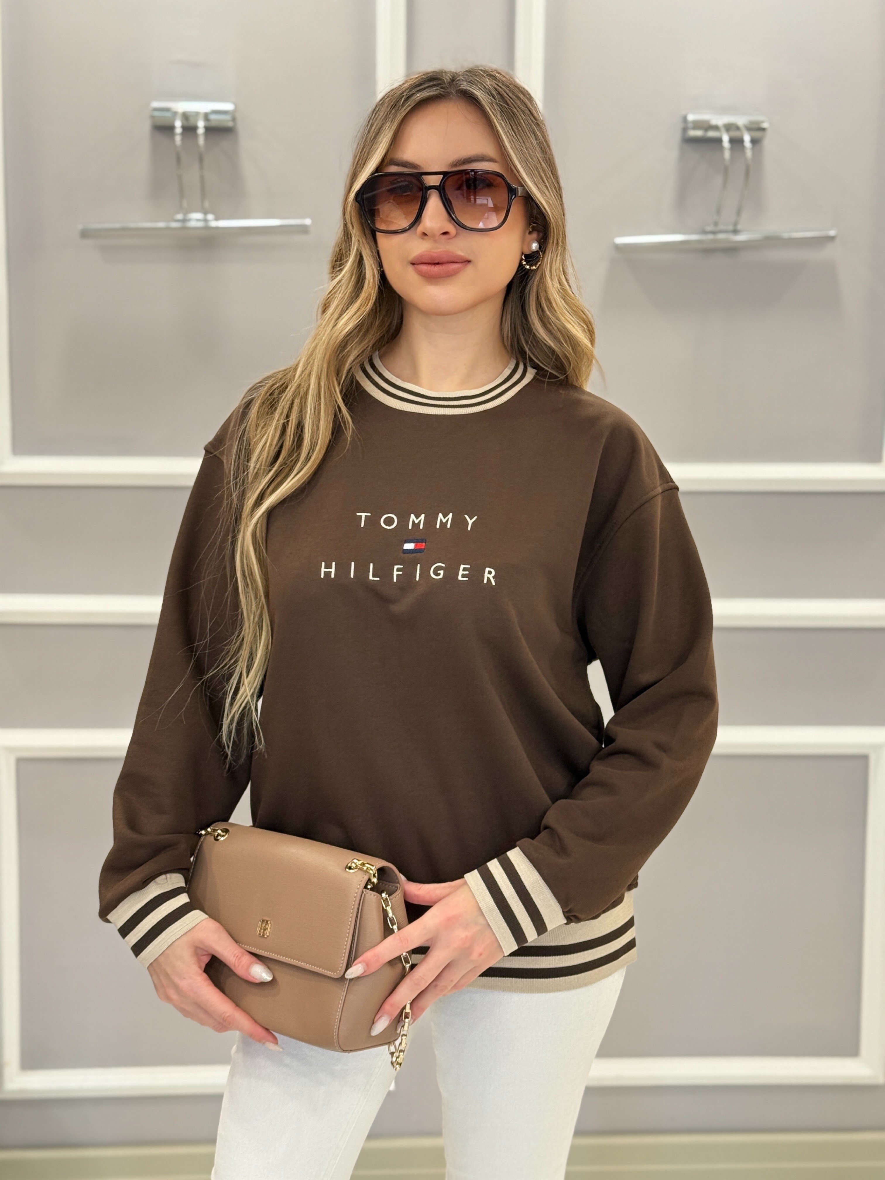 TH Premium Biyeli Sweat Kahverengi