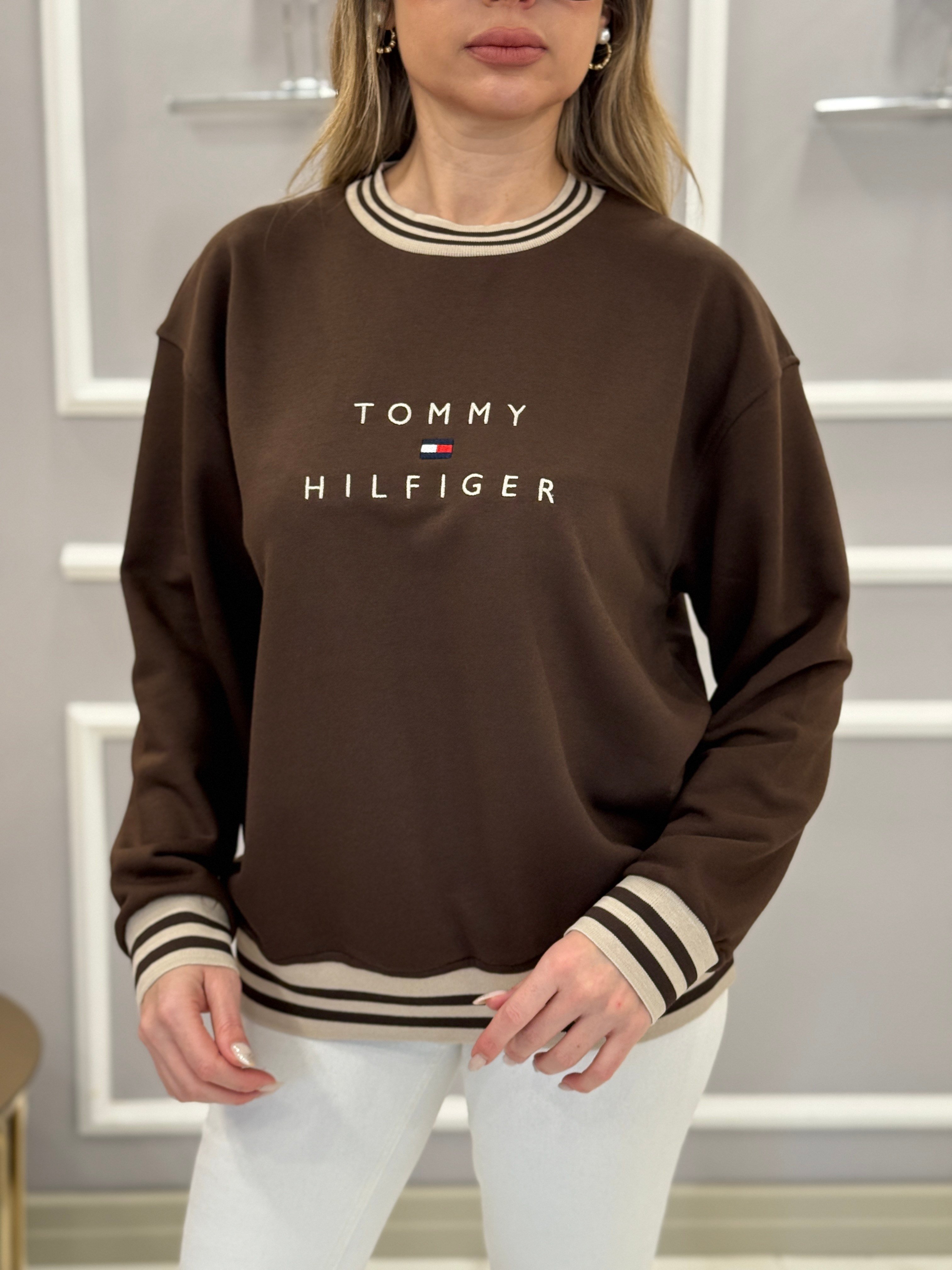 TH Premium Biyeli Sweat Kahverengi