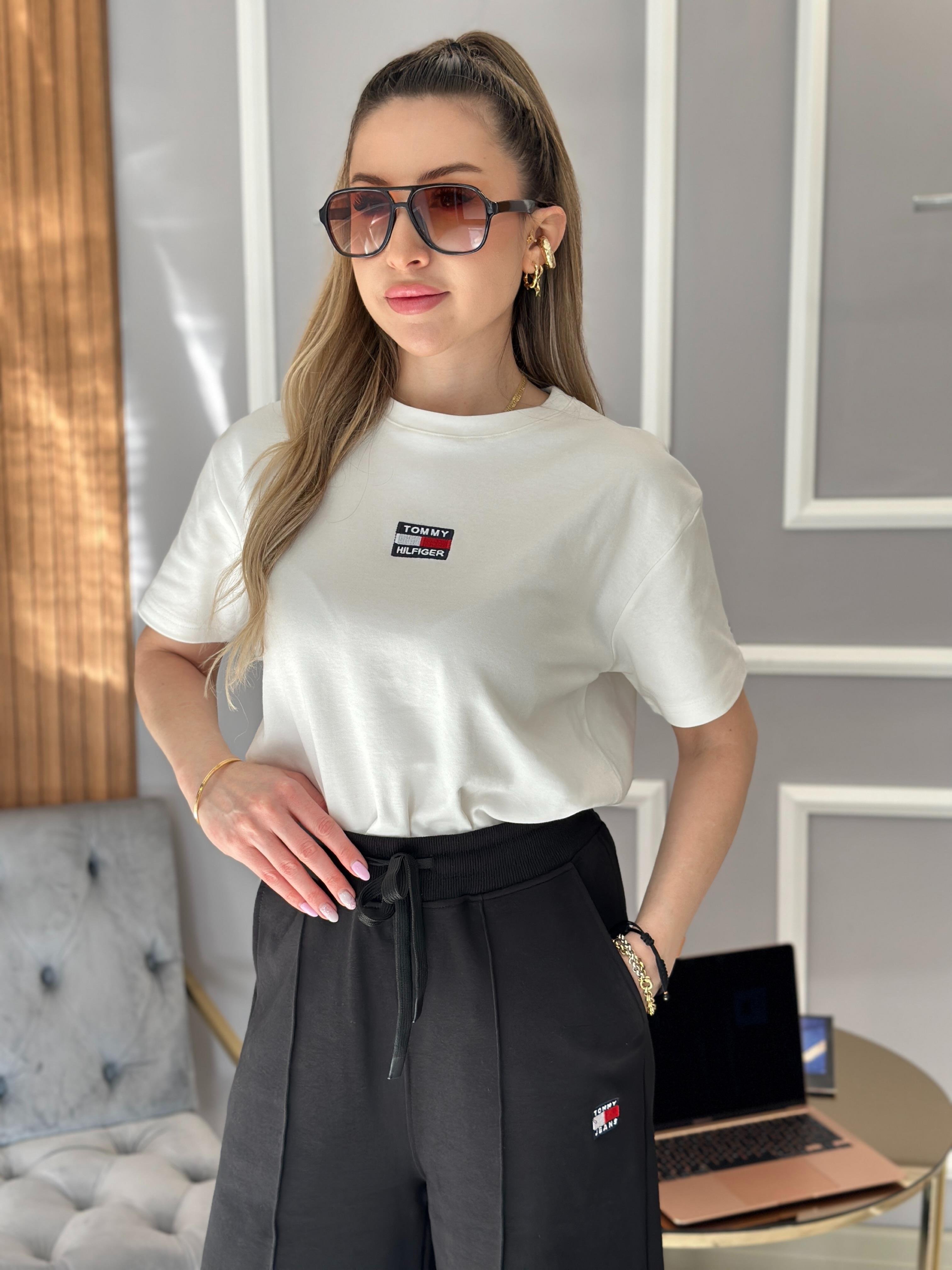 Th Tişört Arma Detaylı Beyaz