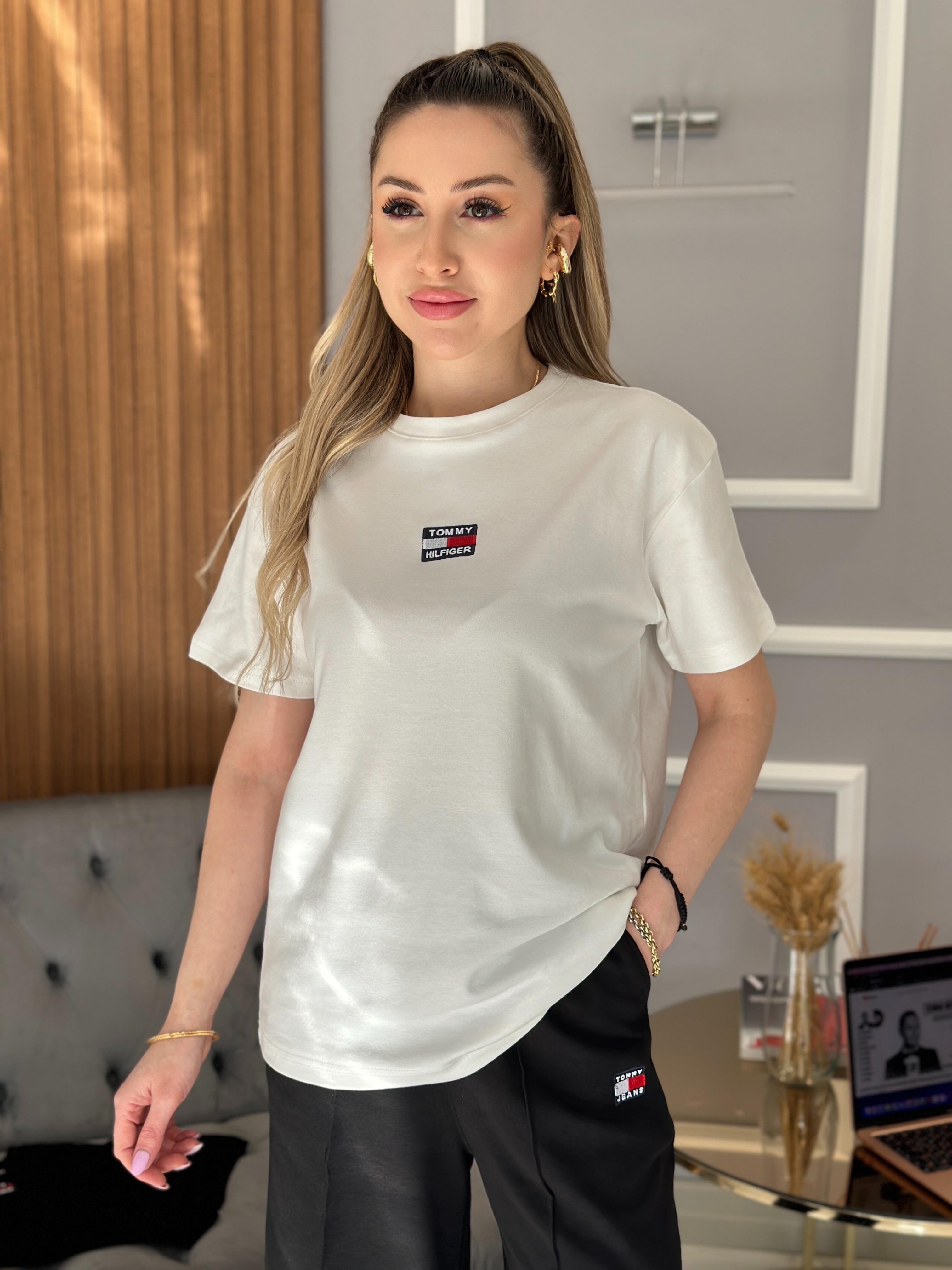 Th Tişört Arma Detaylı Beyaz