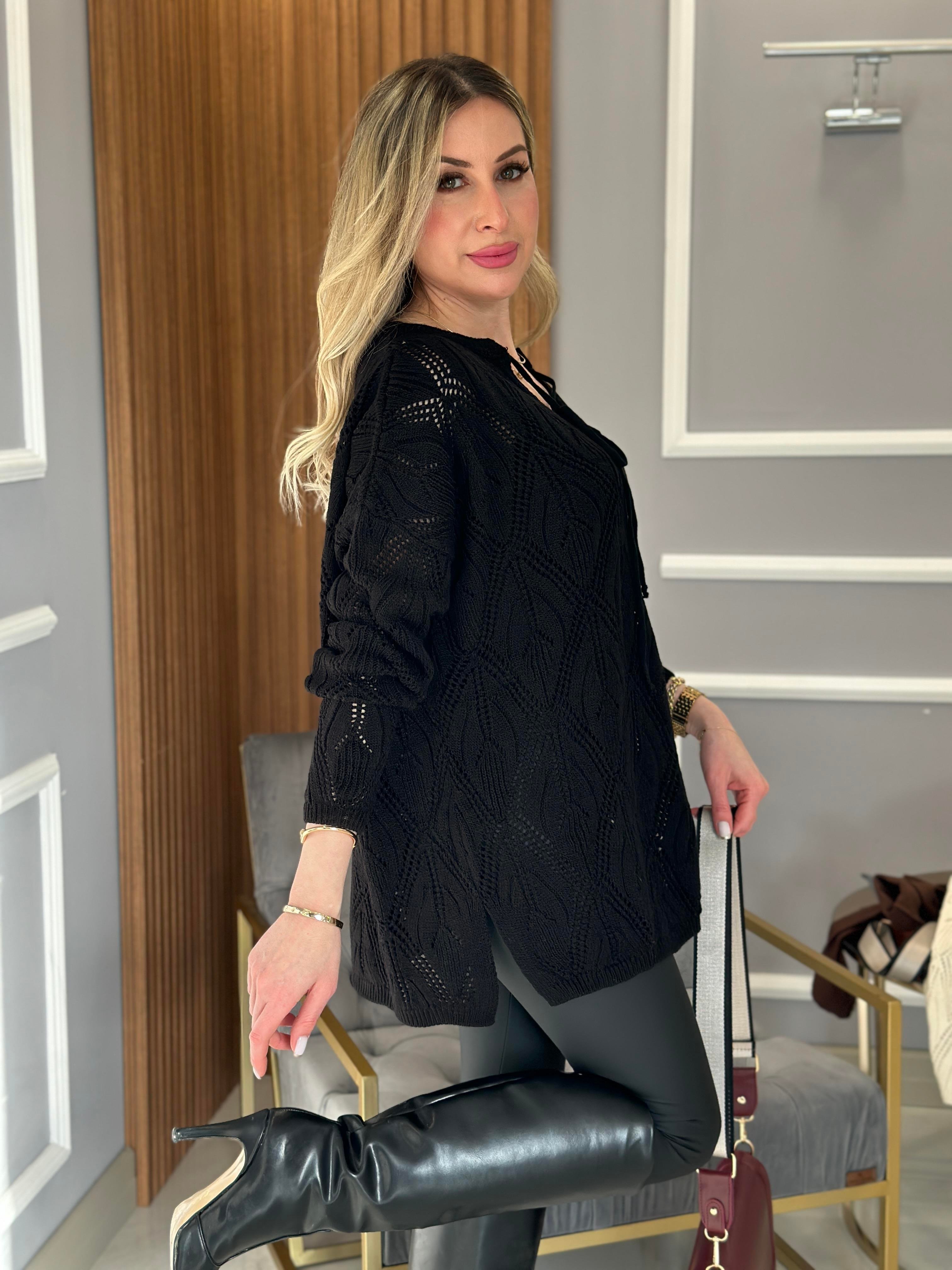 Tunik Triko Ajurlu Siyah