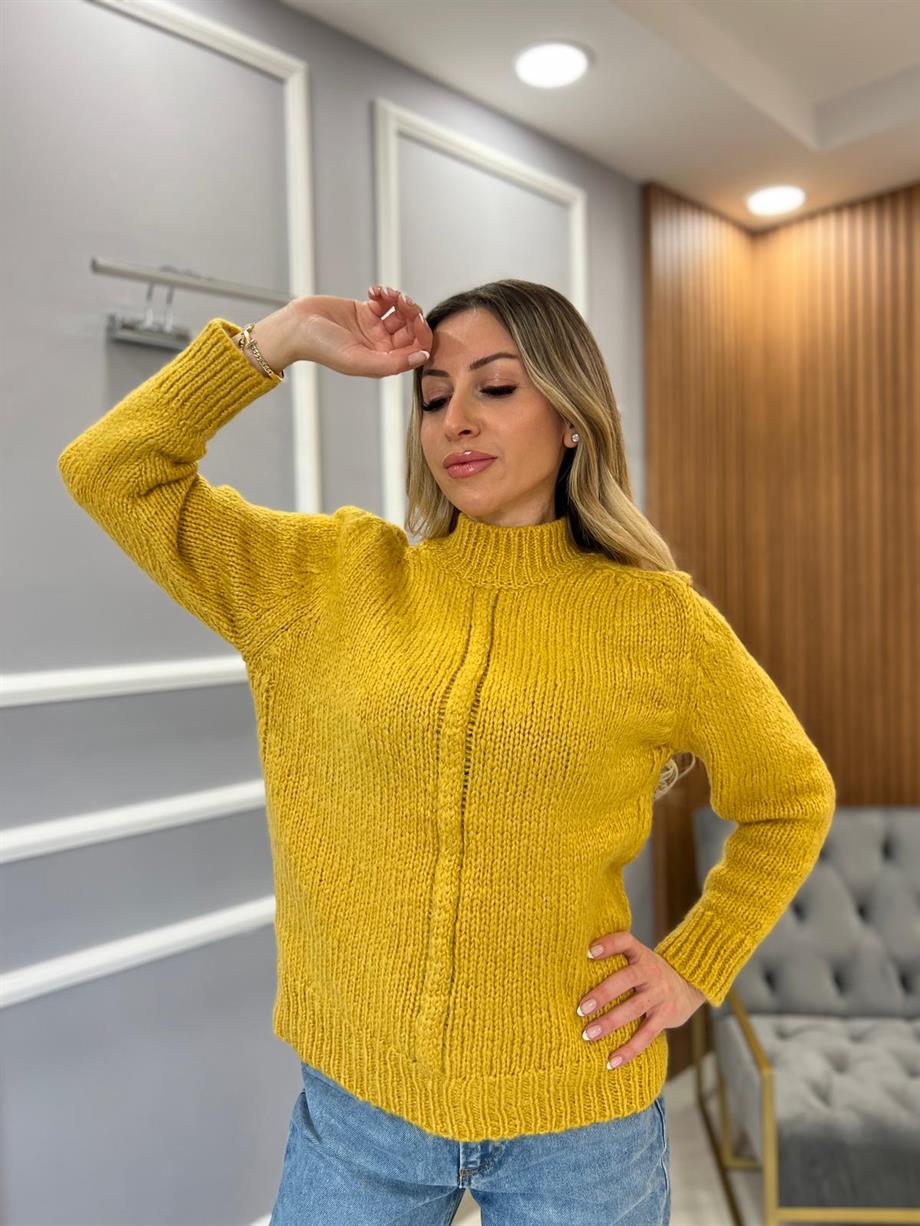 Yarım Balıkçı Örme Kazak